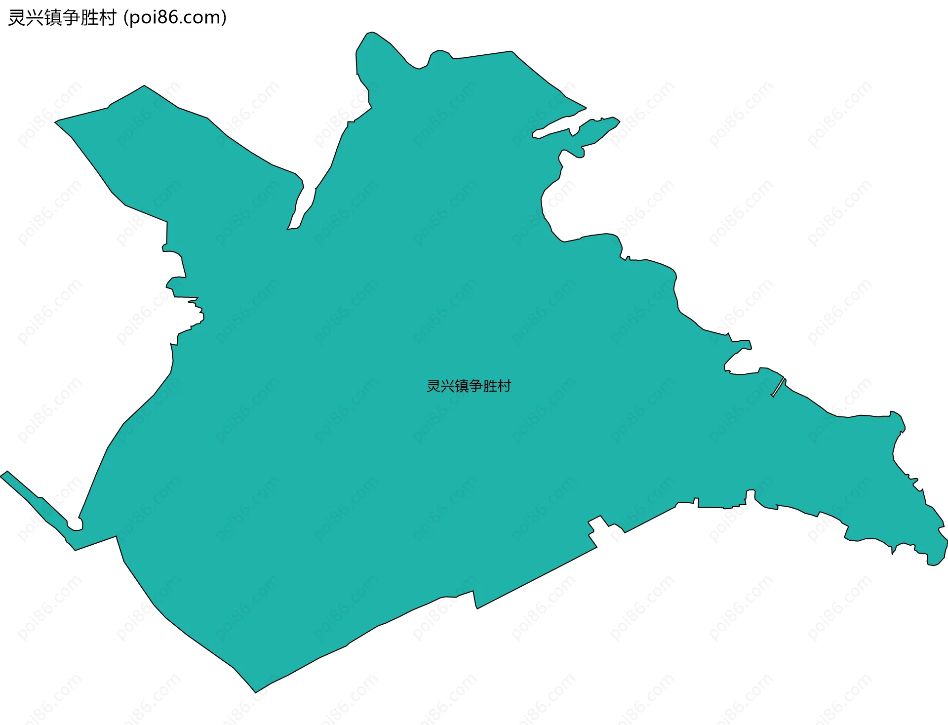 灵兴镇争胜村边界地图