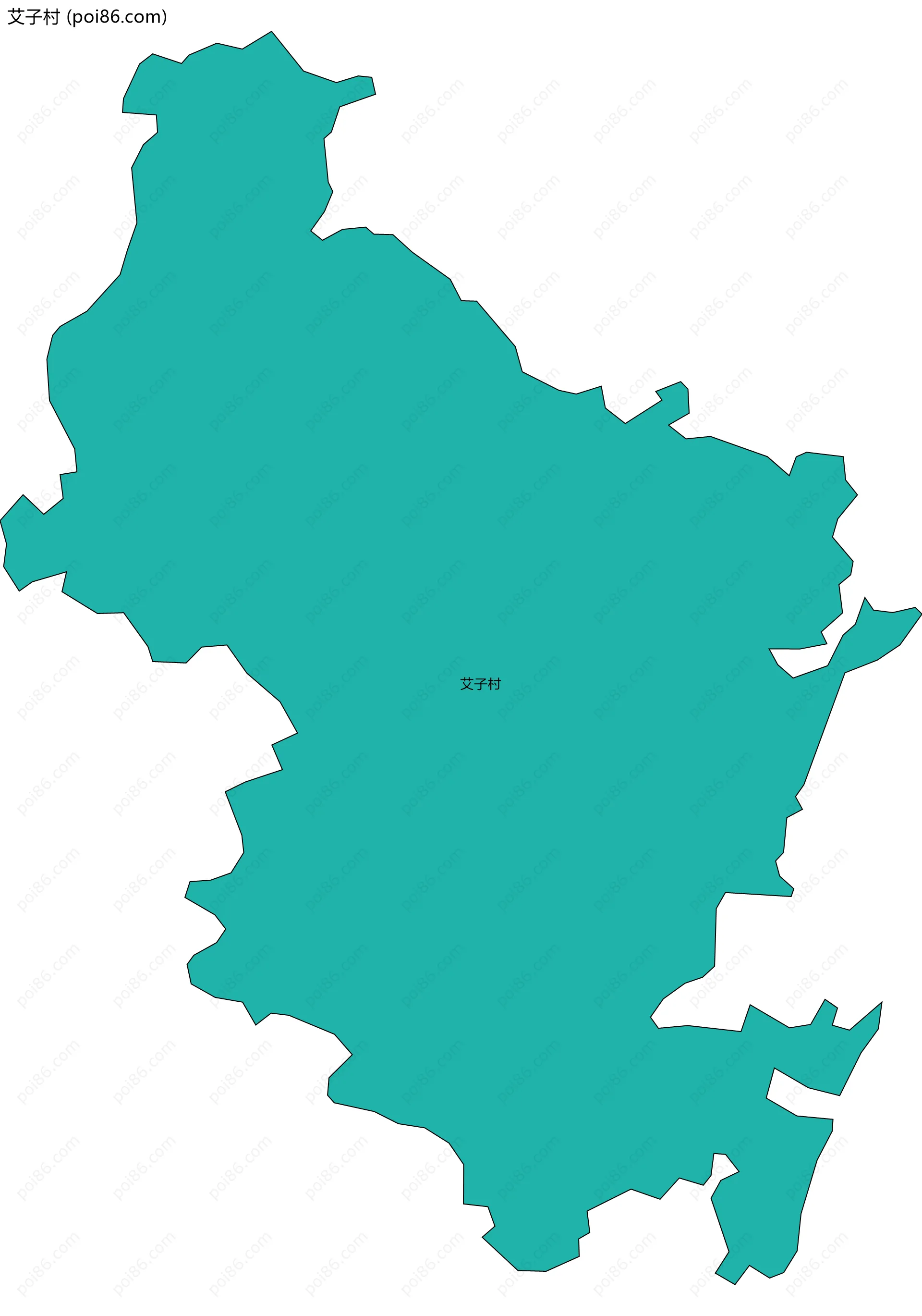 艾子村边界地图