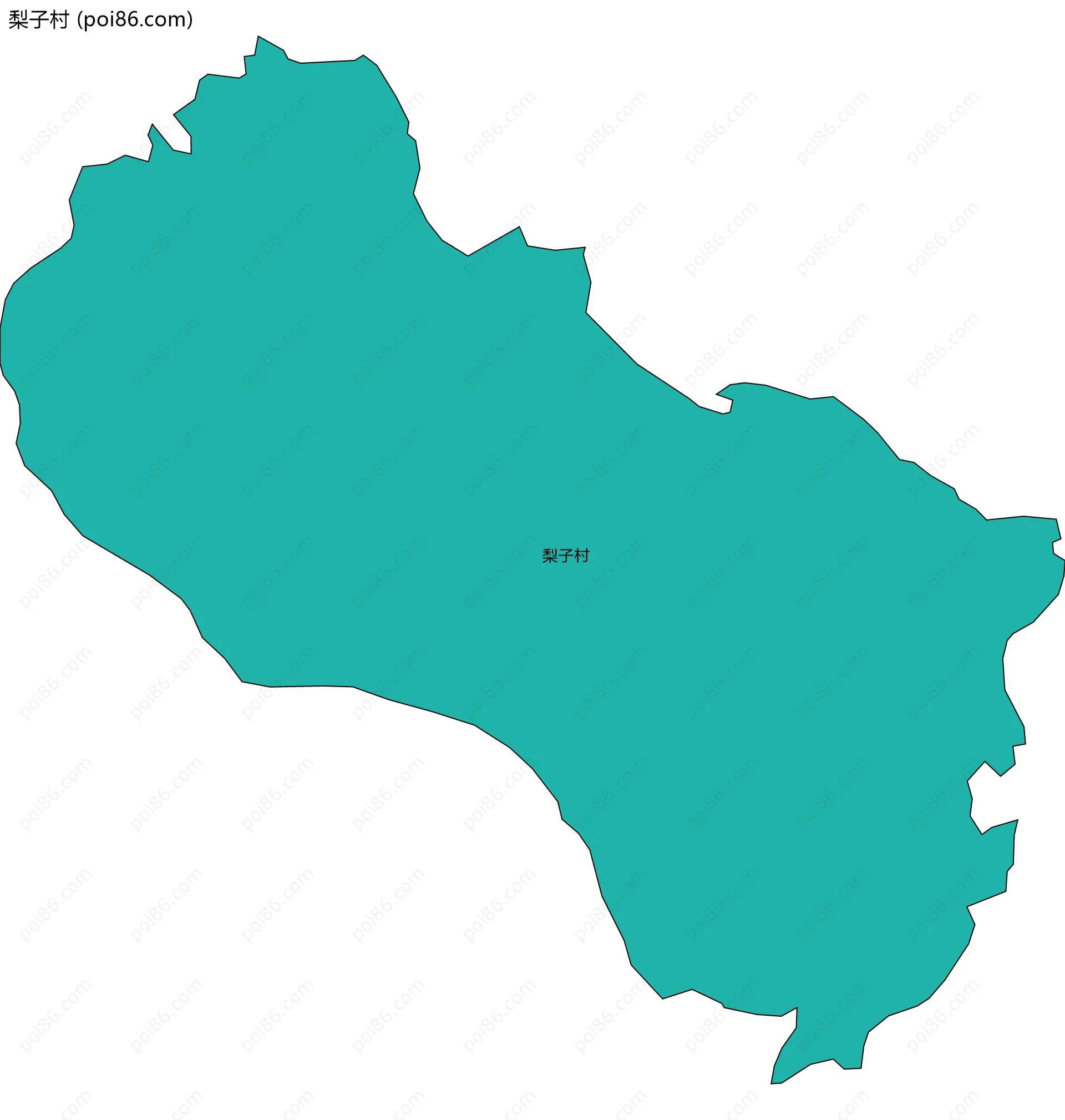 梨子村边界地图