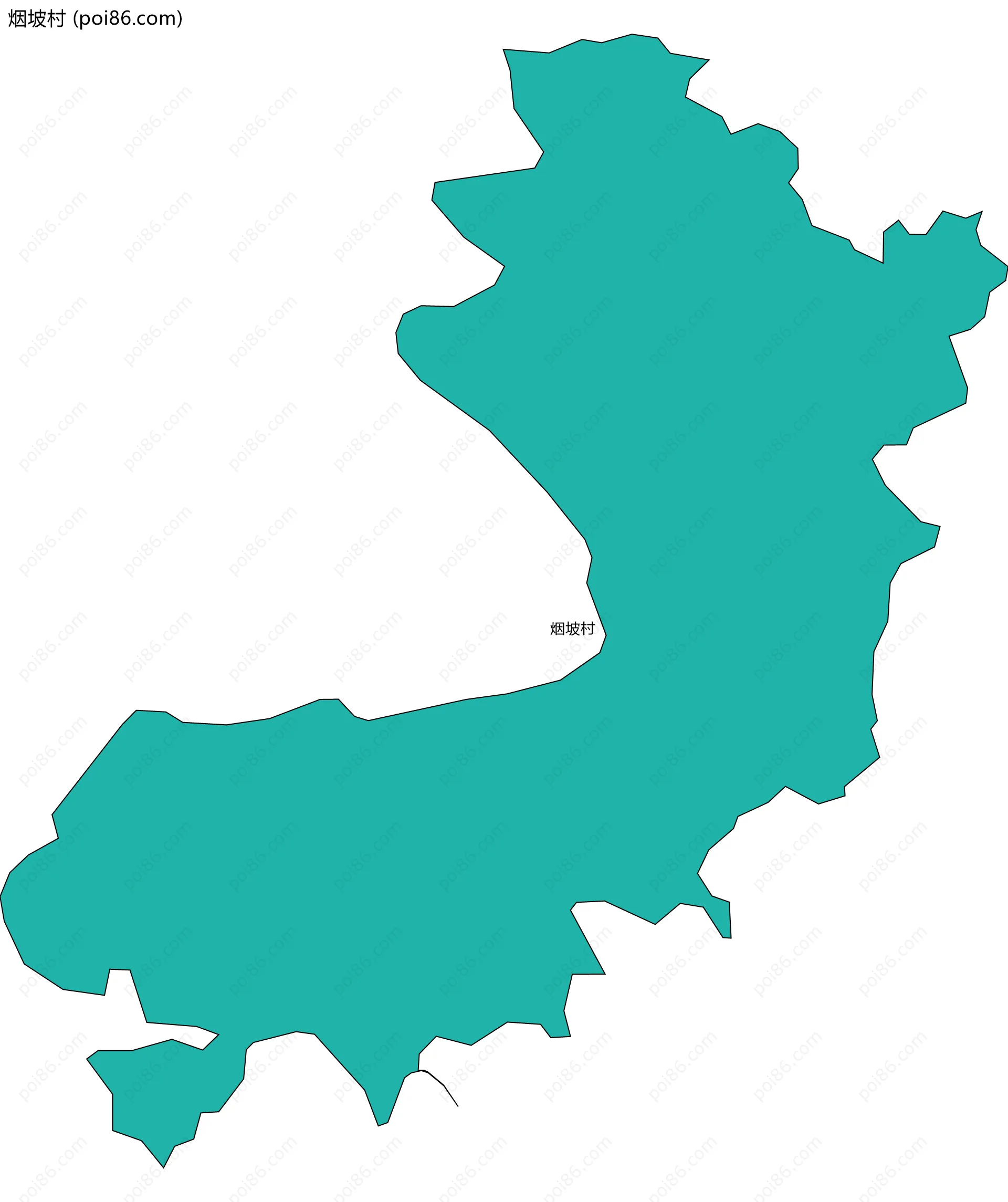 烟坡村边界地图