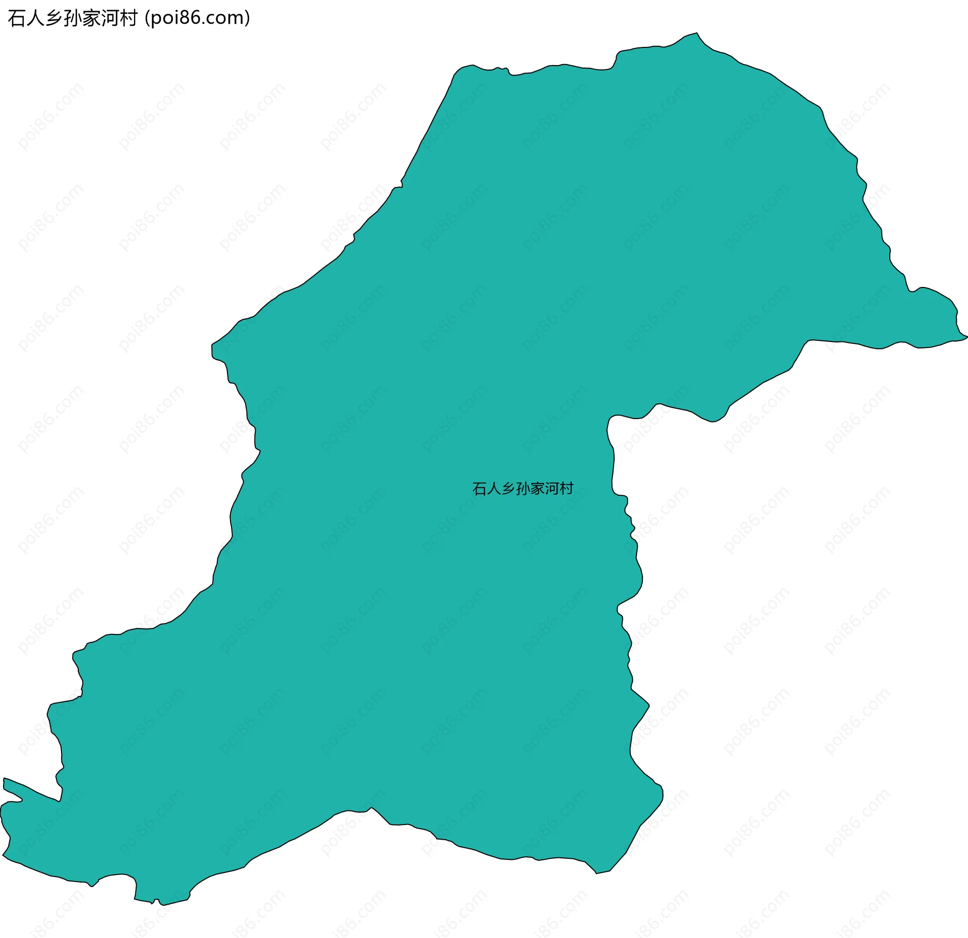 石人乡孙家河村边界地图