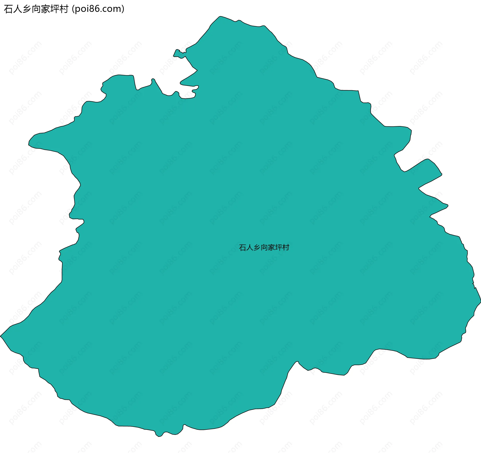 石人乡向家坪村边界地图