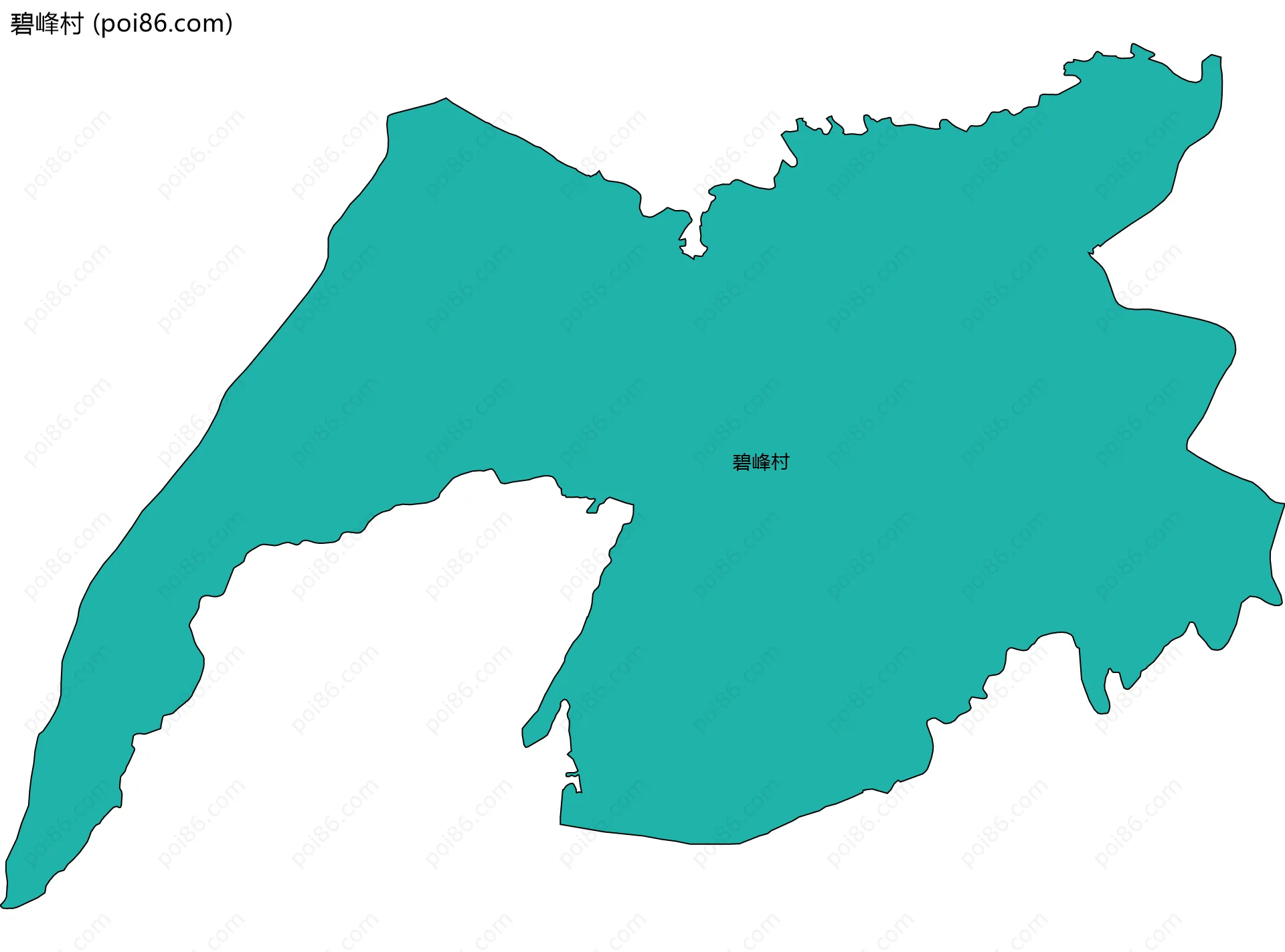 碧峰村边界地图
