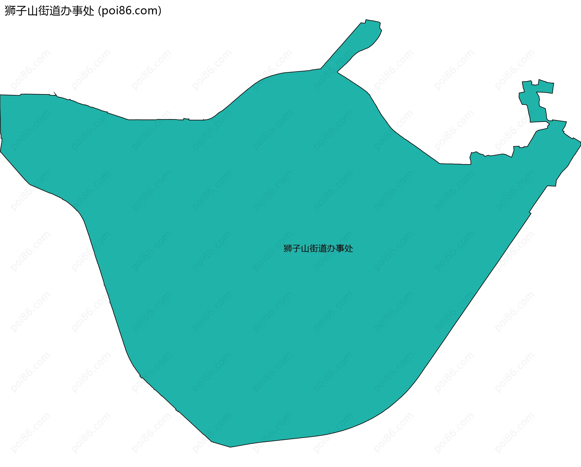 狮子山街道办事处边界地图
