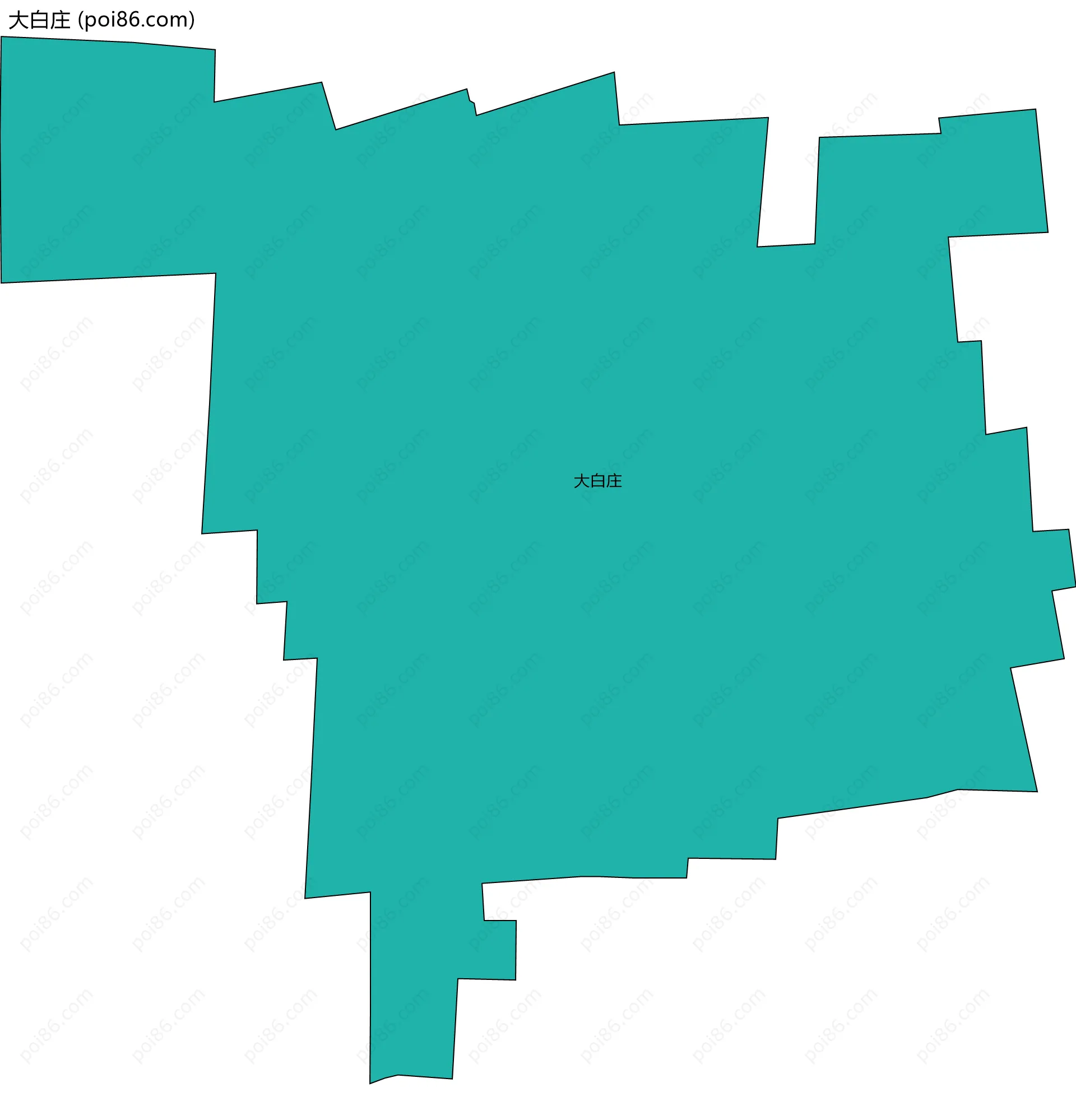 大白庄边界地图