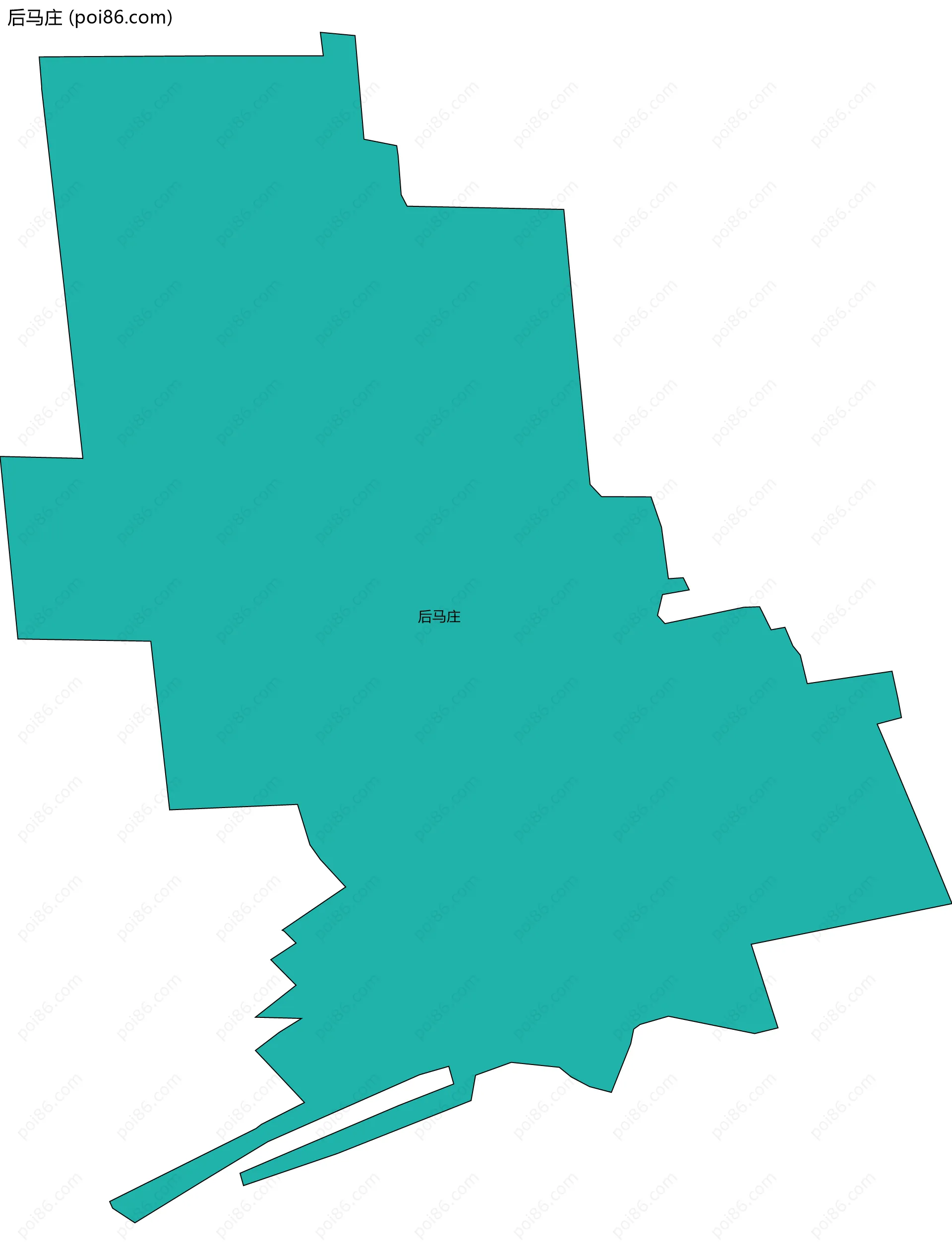 后马庄边界地图
