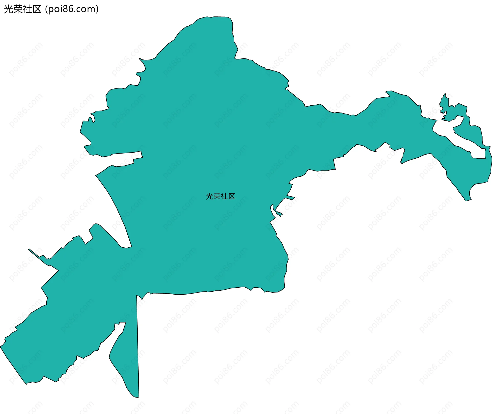光荣社区边界地图