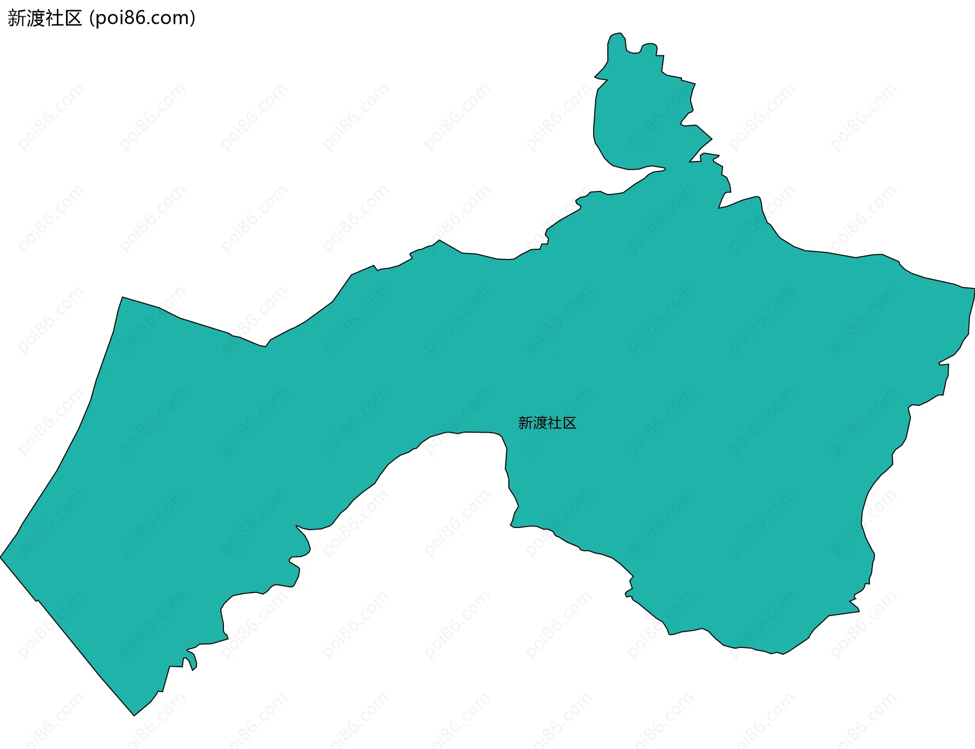 新渡社区边界地图