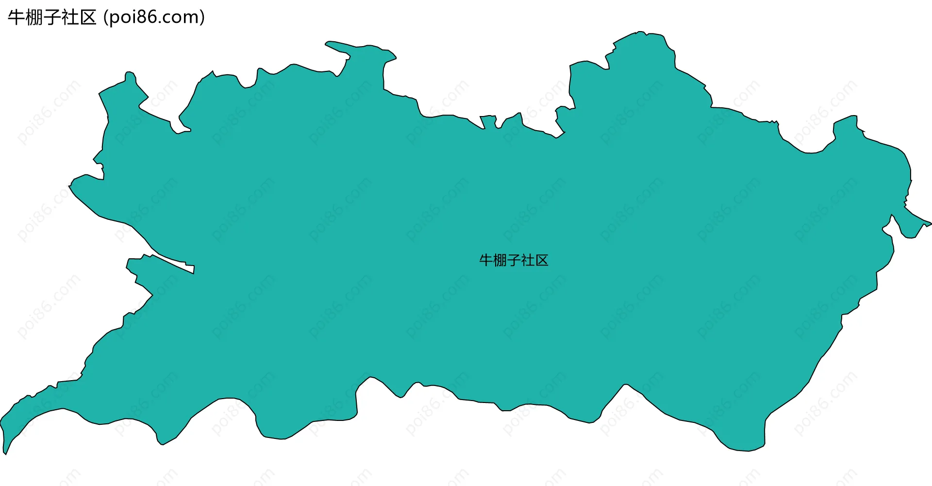 牛棚子社区边界地图