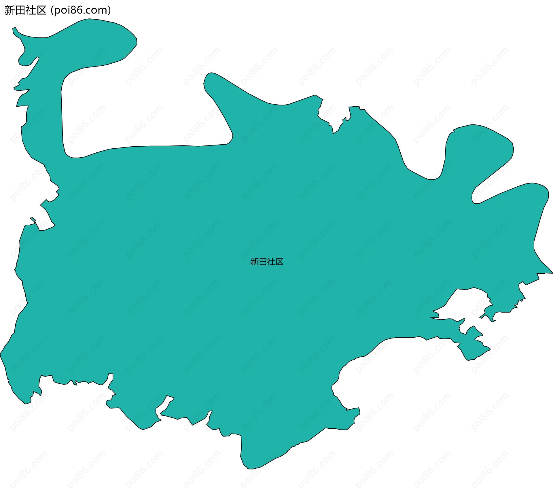 新田社区边界地图