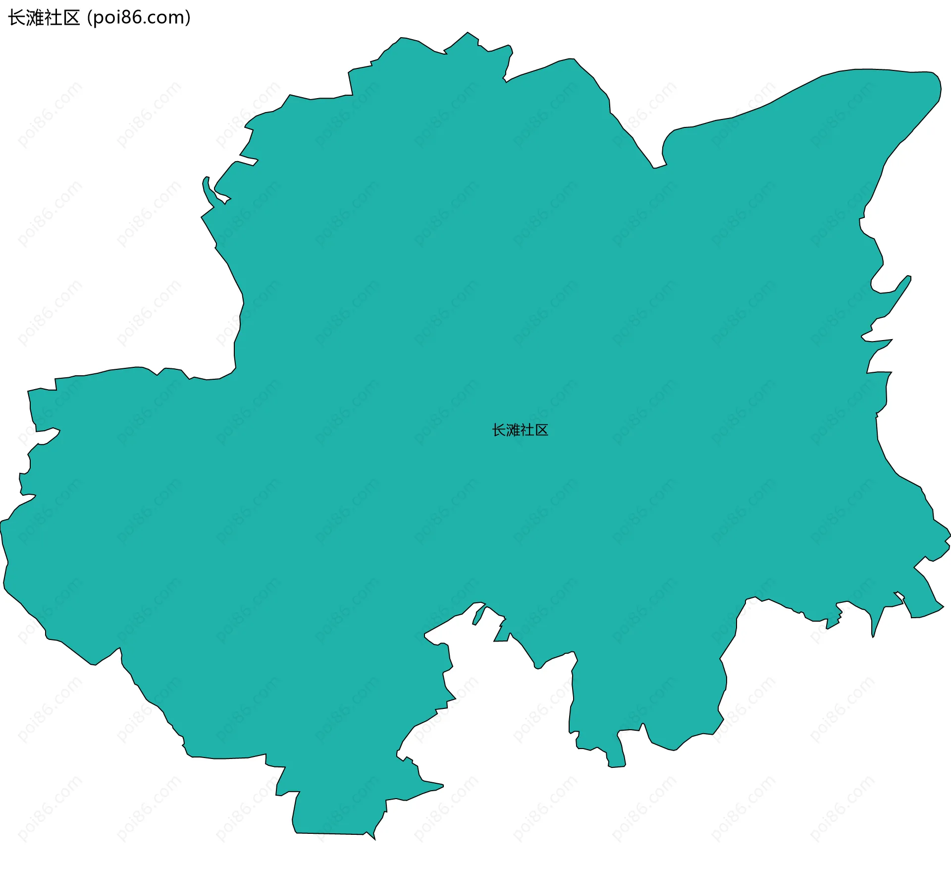 长滩社区边界地图