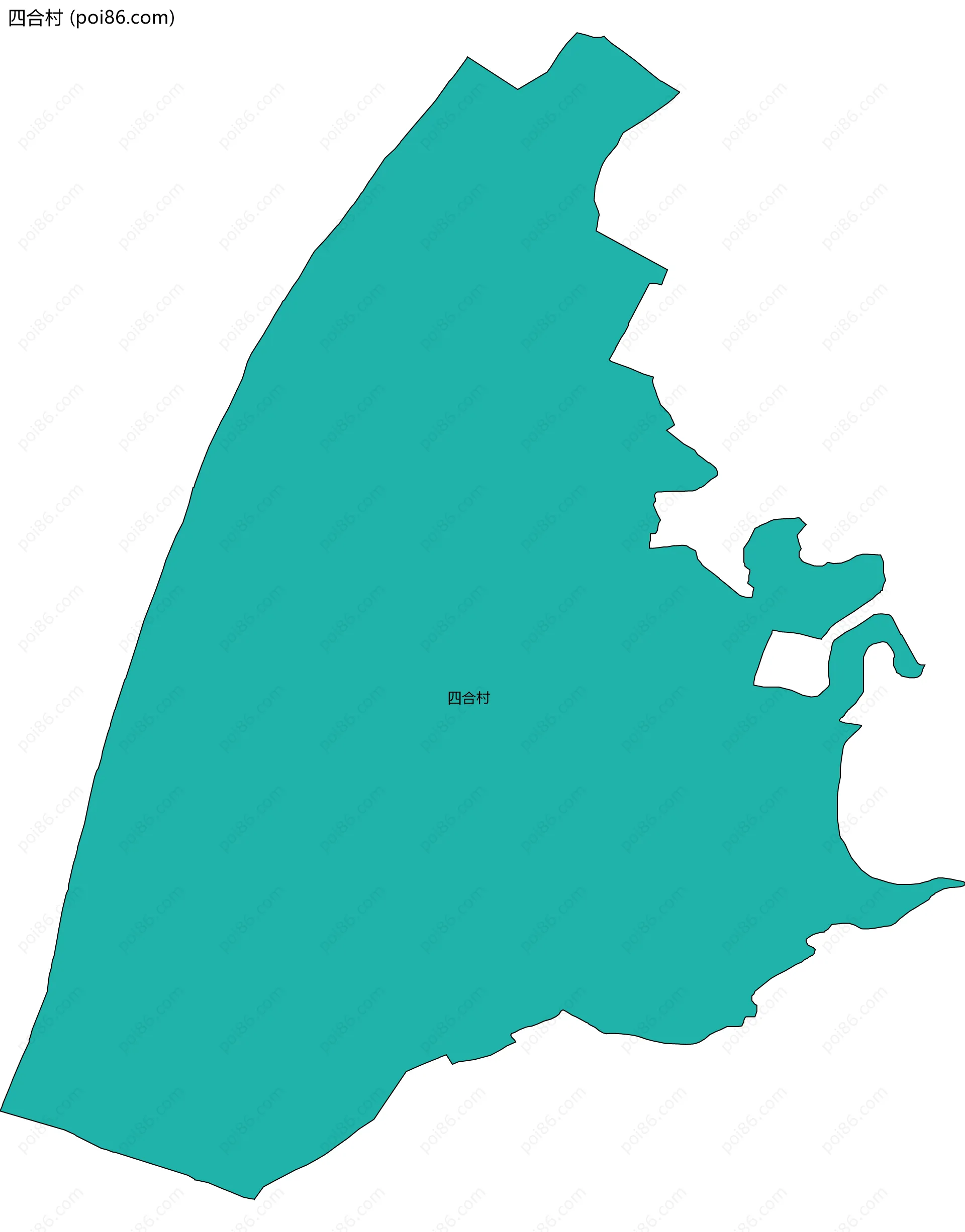 四合村边界地图