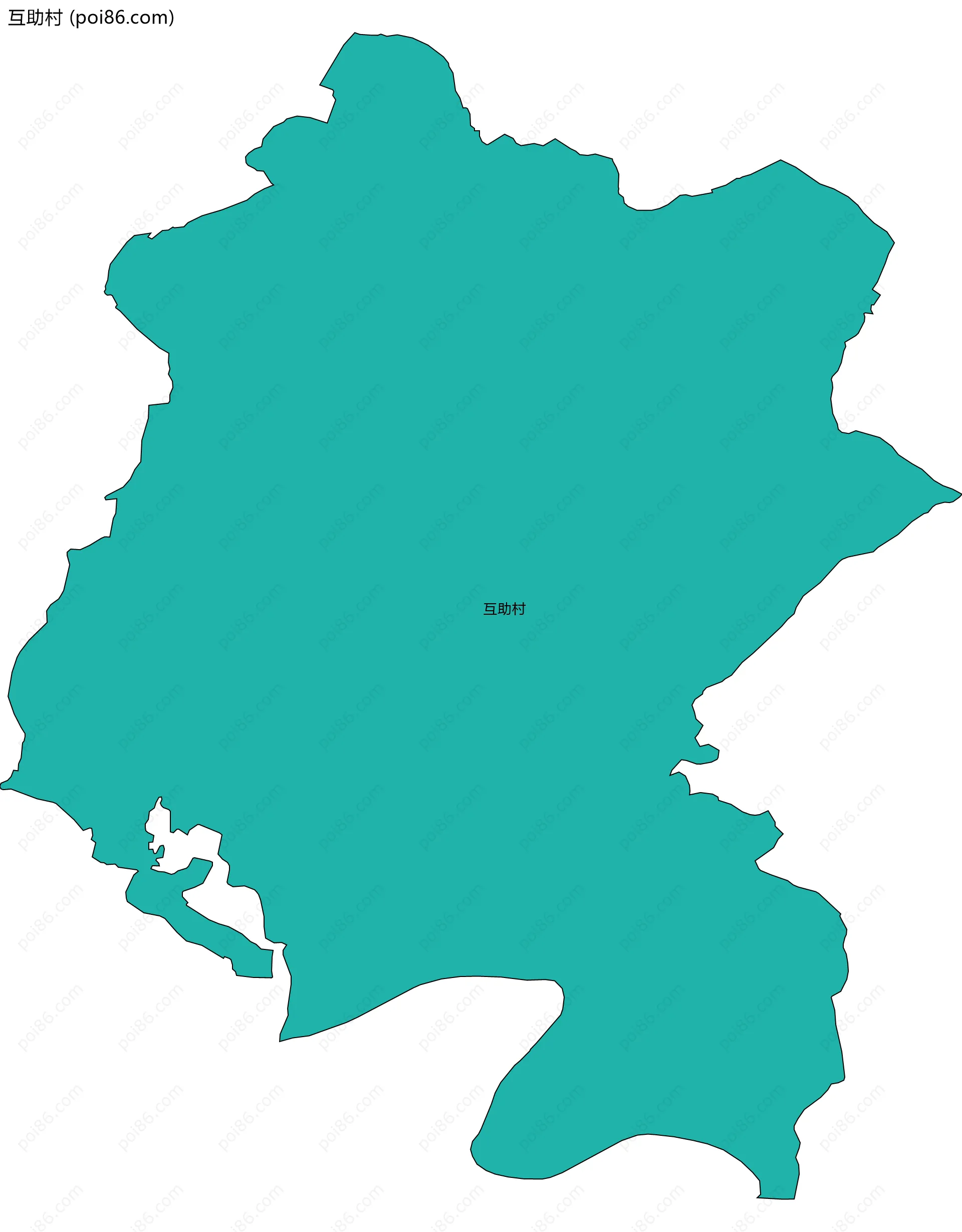 互助村边界地图