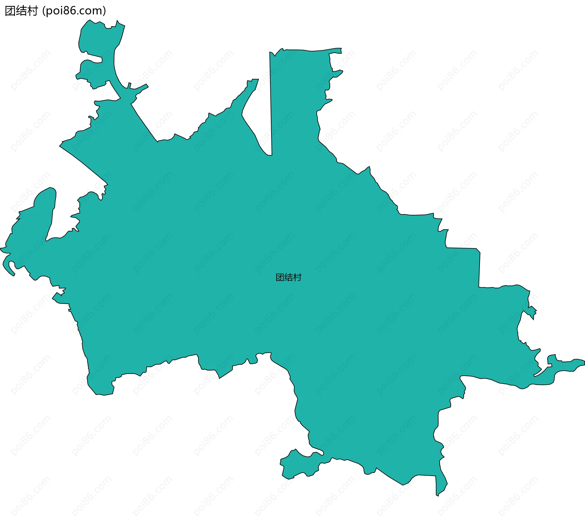 团结村边界地图
