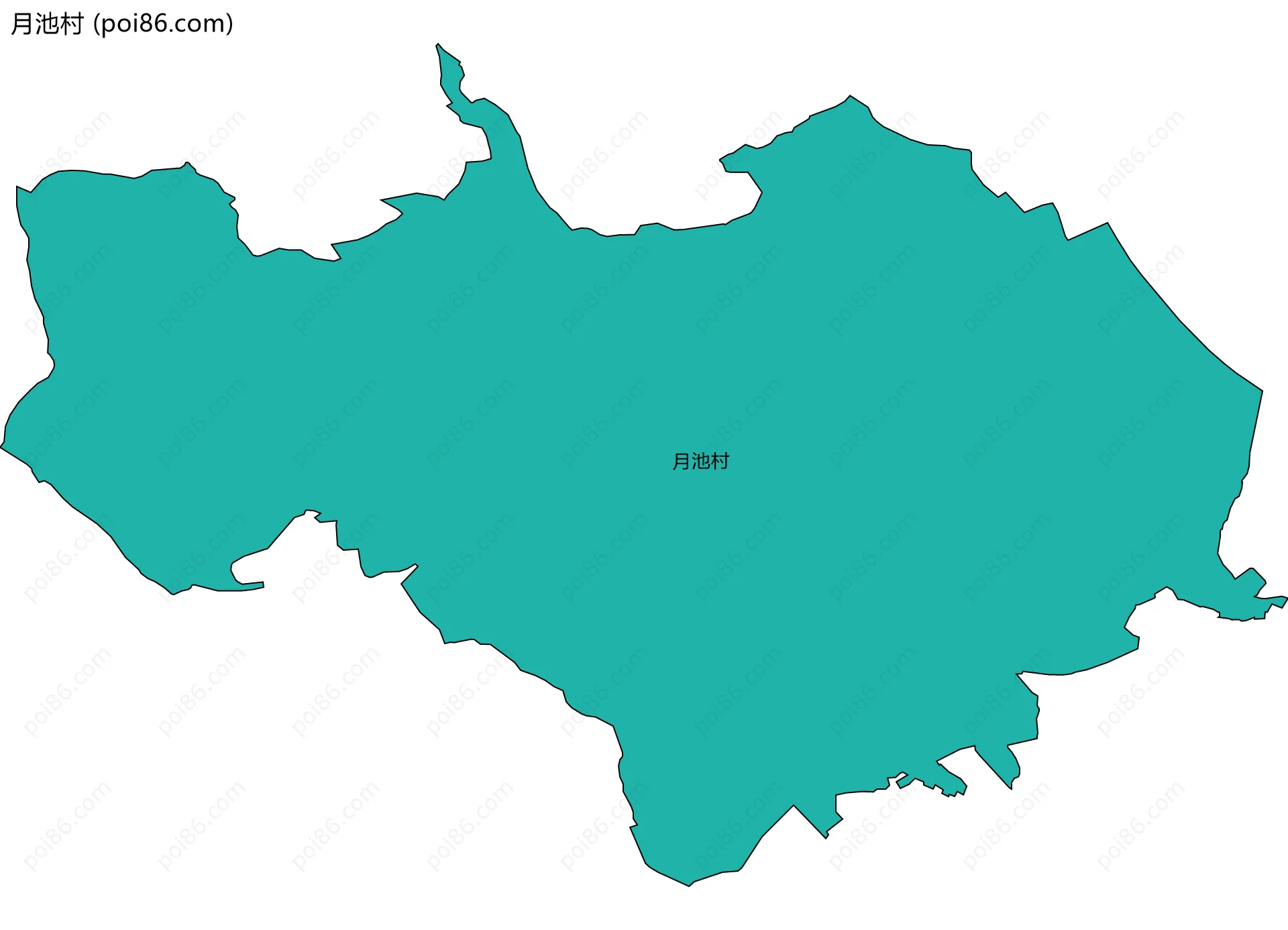 月池村边界地图