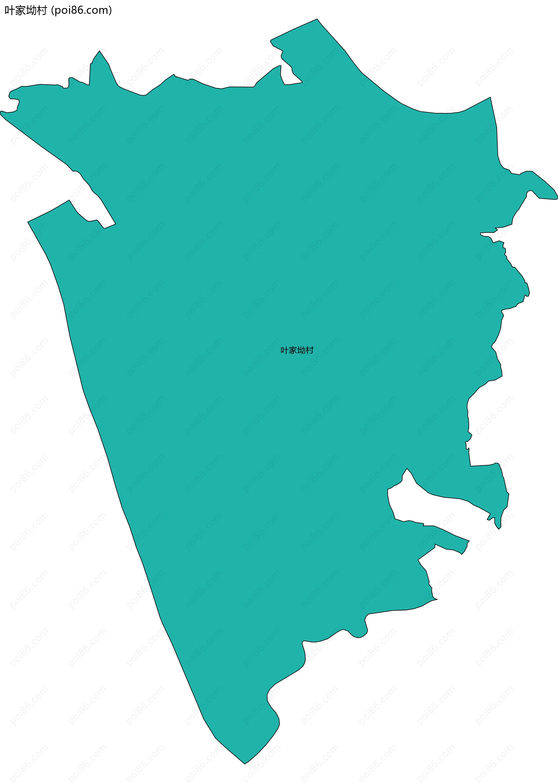 叶家坳村边界地图