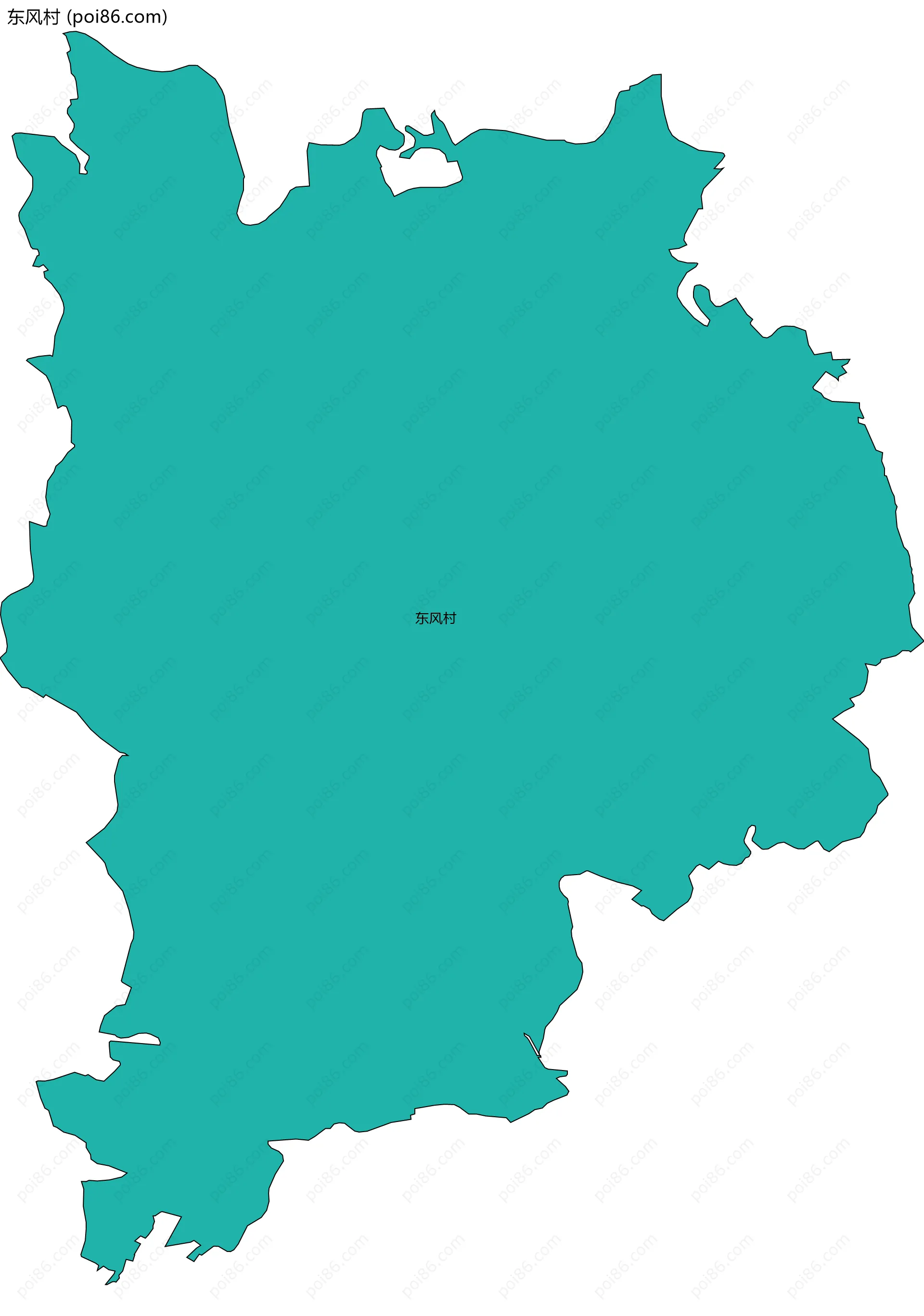 东风村边界地图