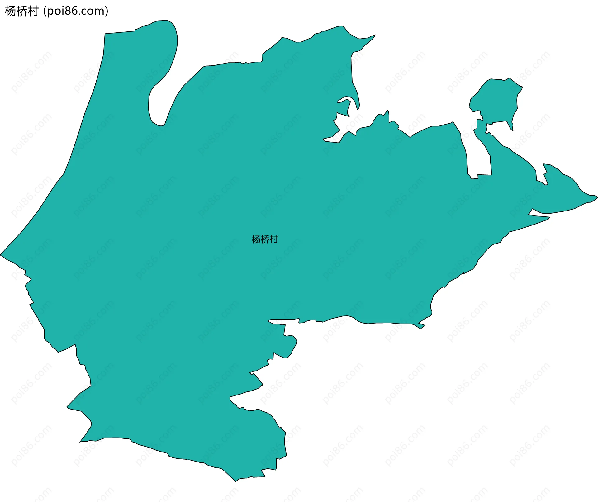 杨桥村边界地图