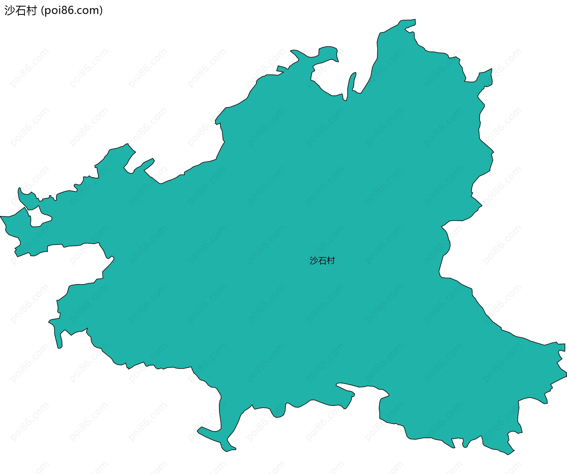 沙石村边界地图