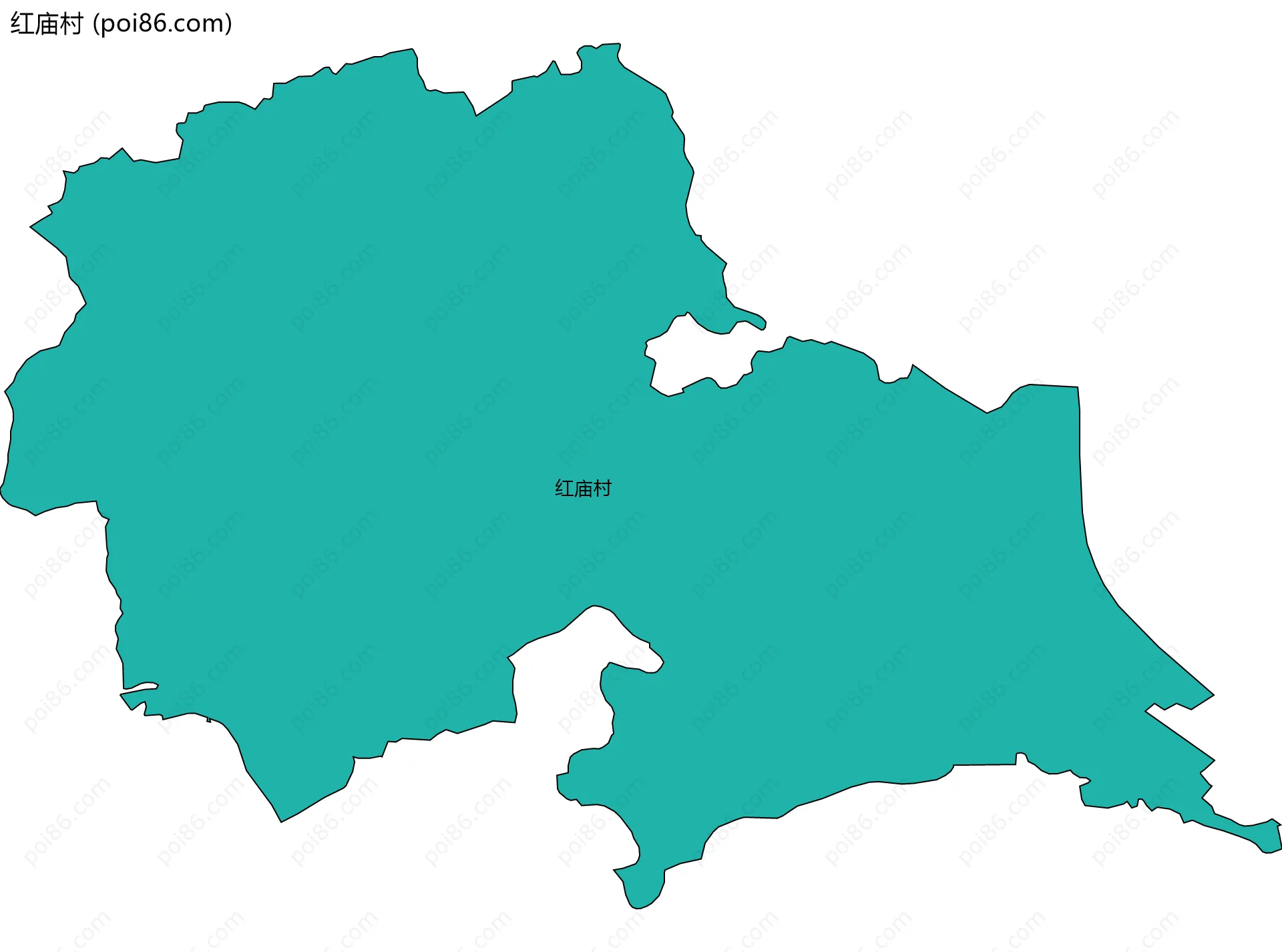红庙村边界地图
