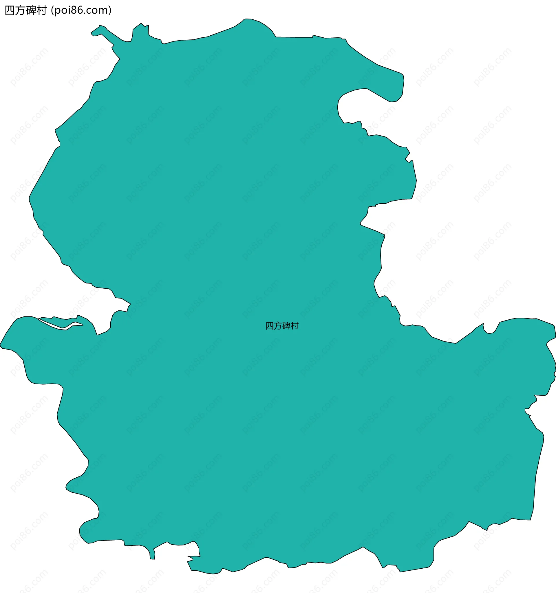 四方碑村边界地图