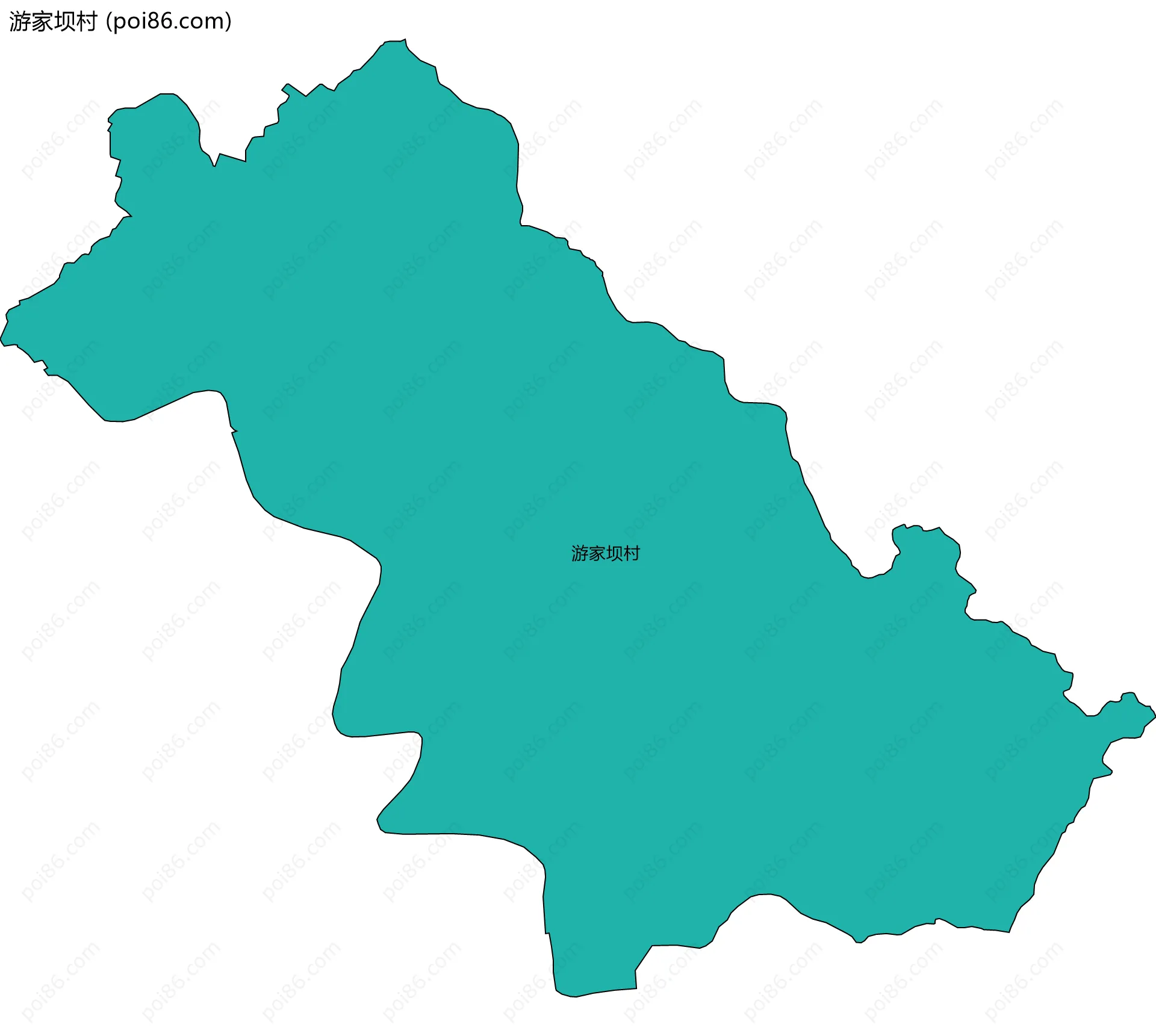 游家坝村边界地图