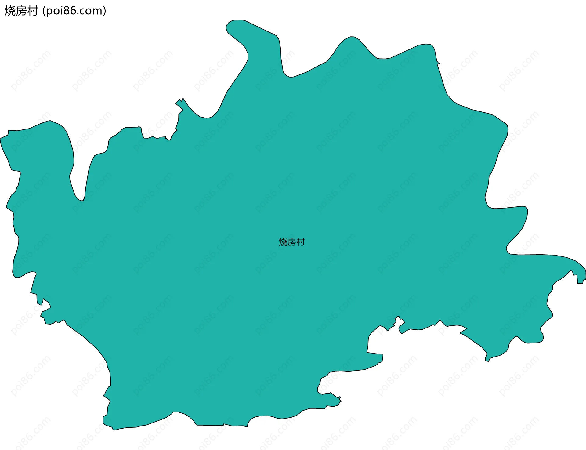 烧房村边界地图