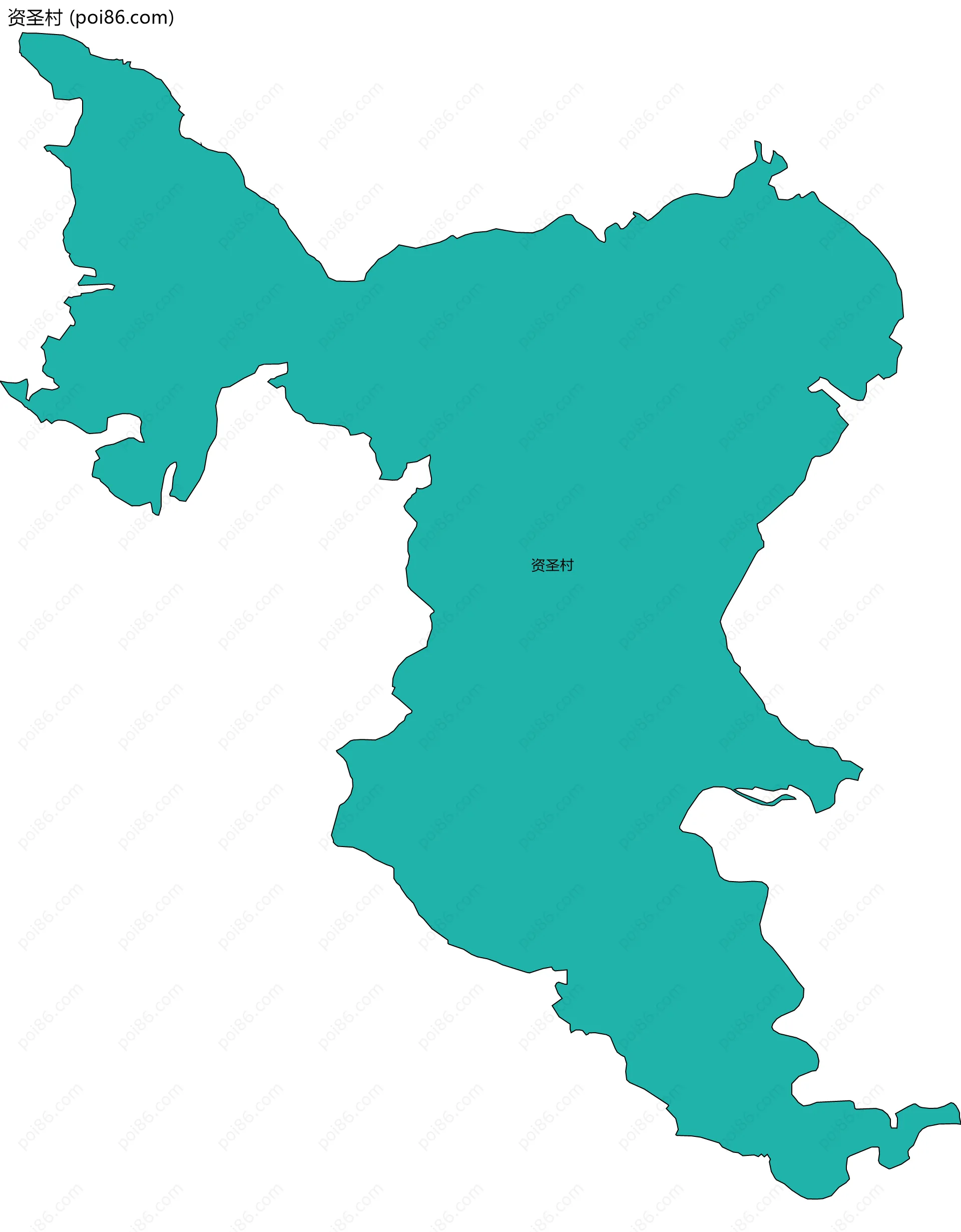 资圣村边界地图