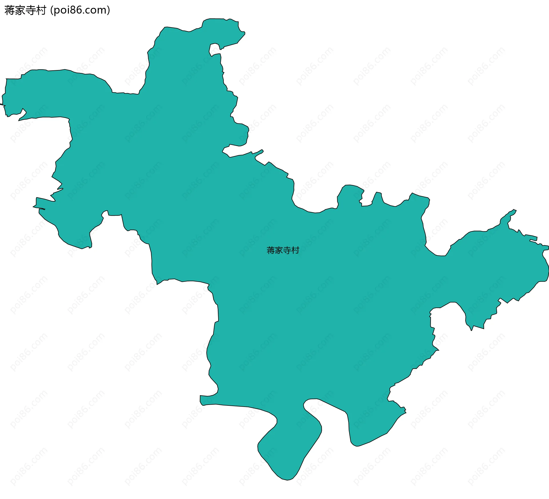 蒋家寺村边界地图