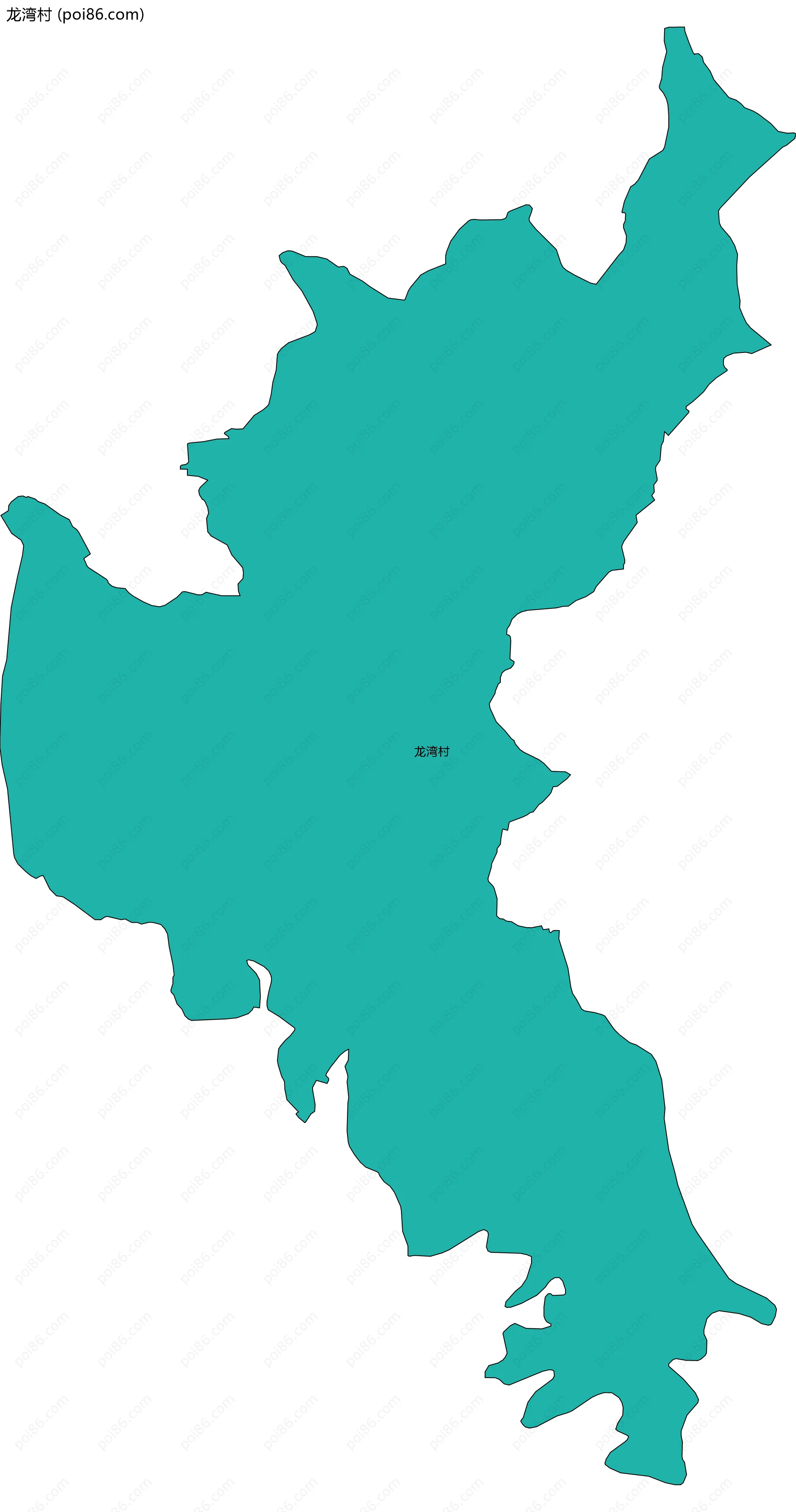 龙湾村边界地图