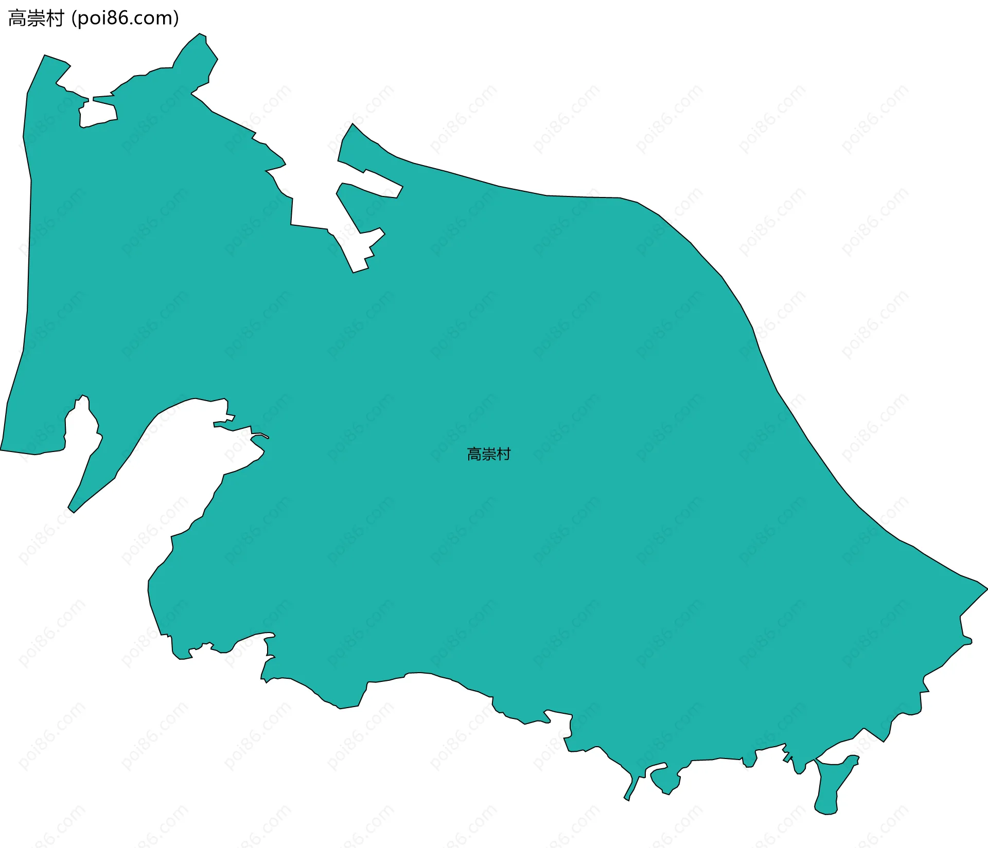 高崇村边界地图