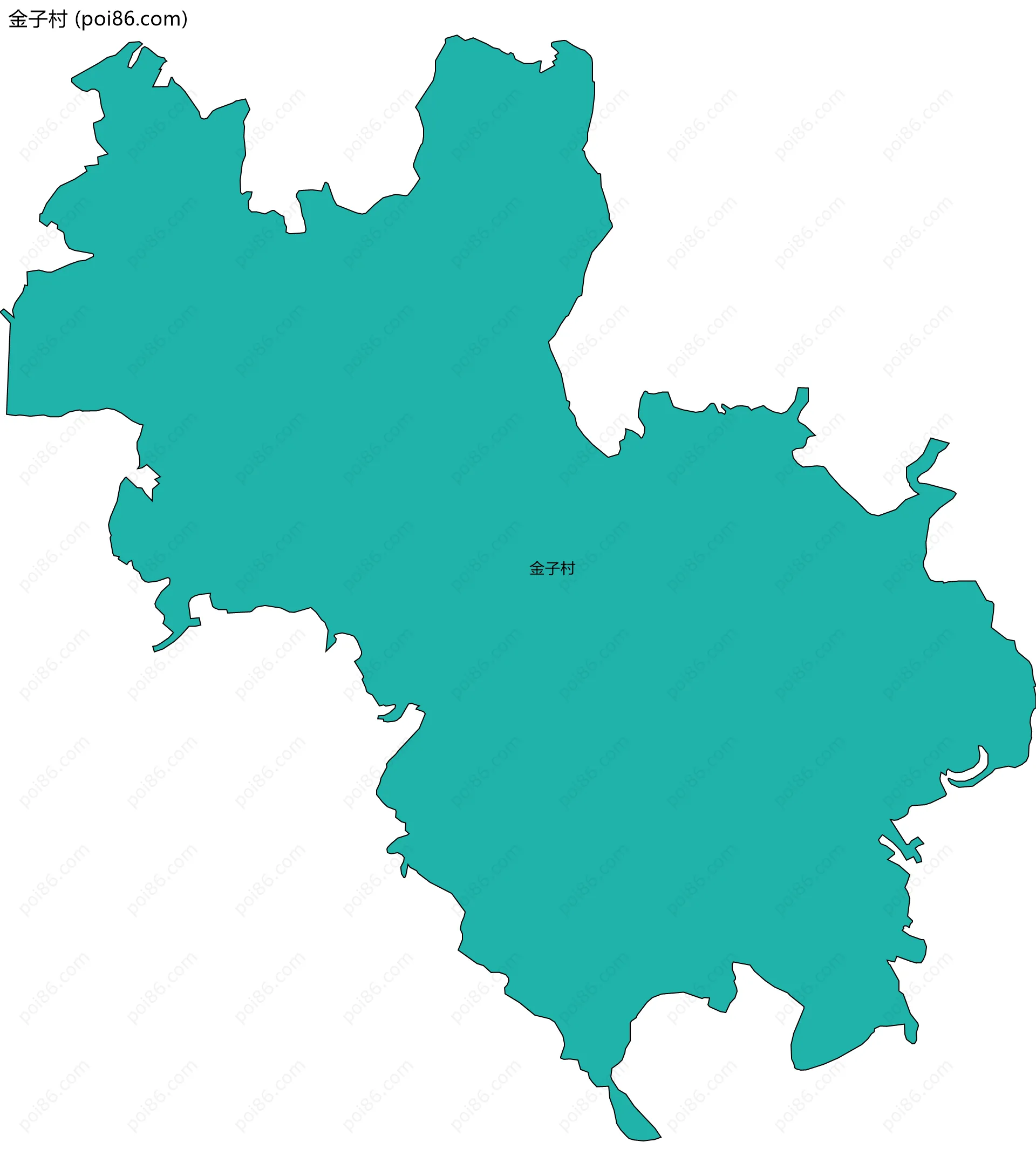 金子村边界地图