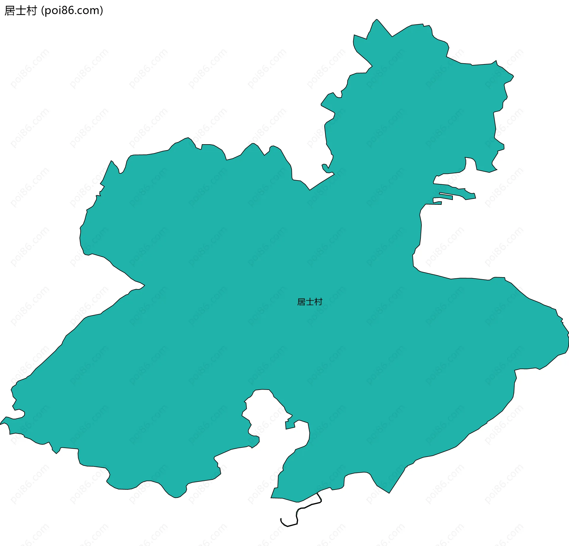 居士村边界地图