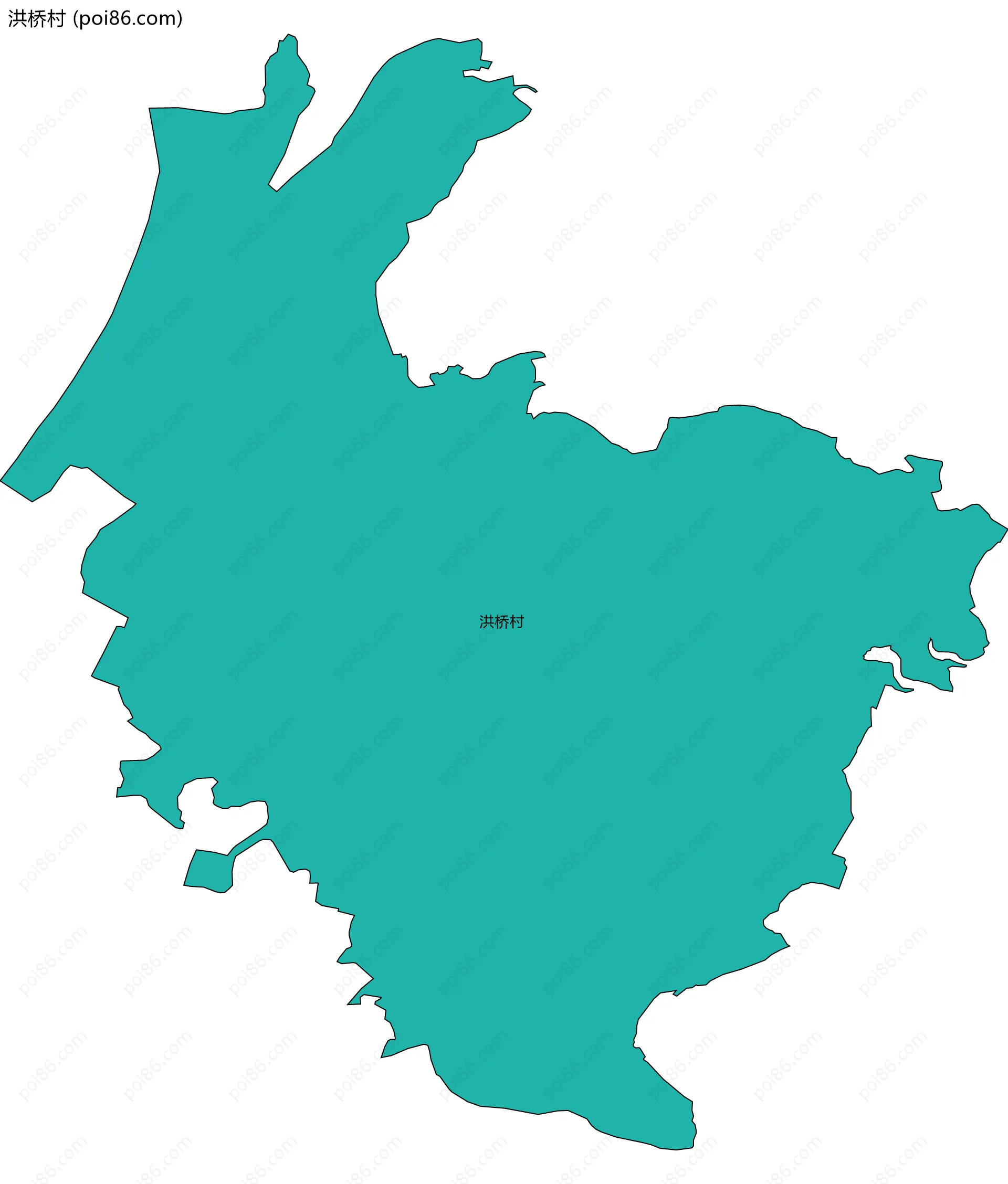 洪桥村边界地图