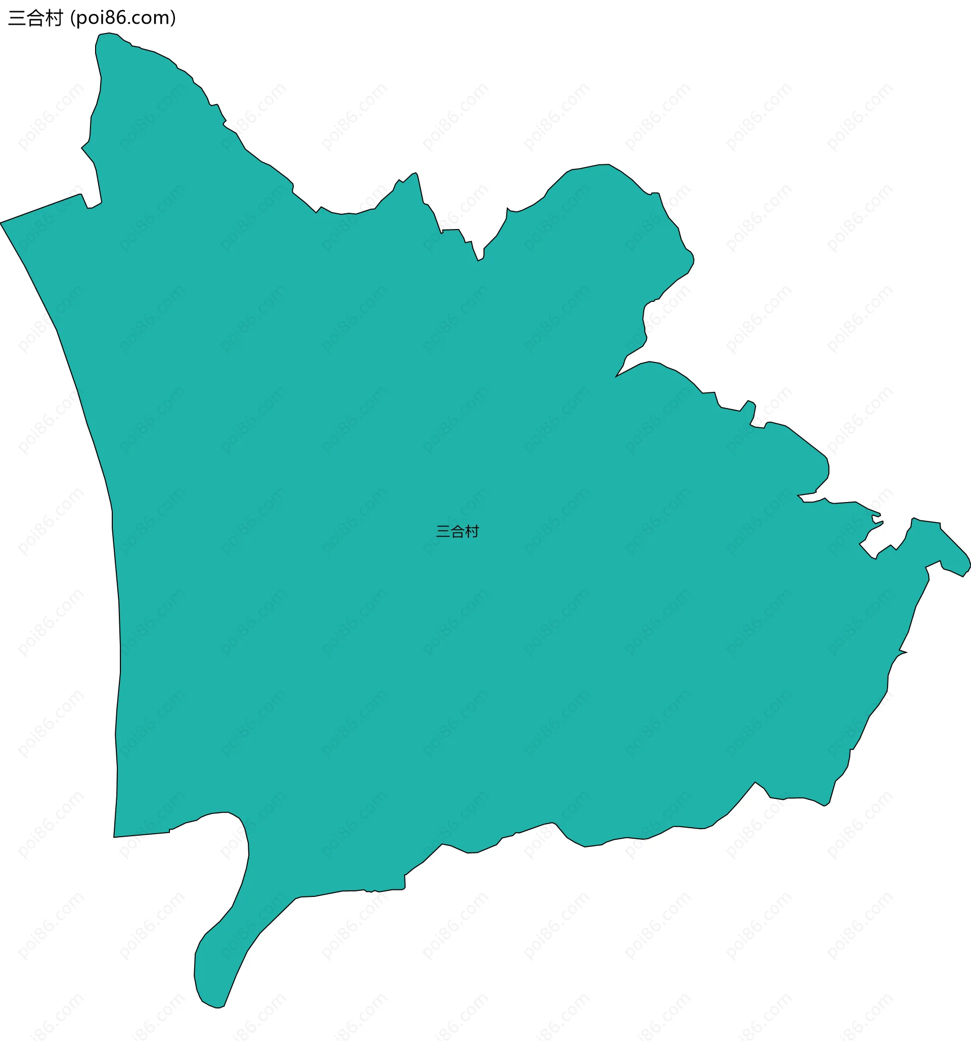 三合村边界地图