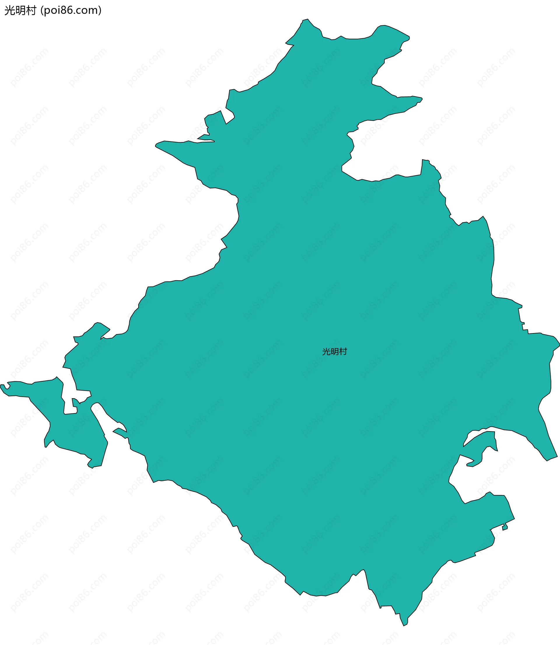 光明村边界地图