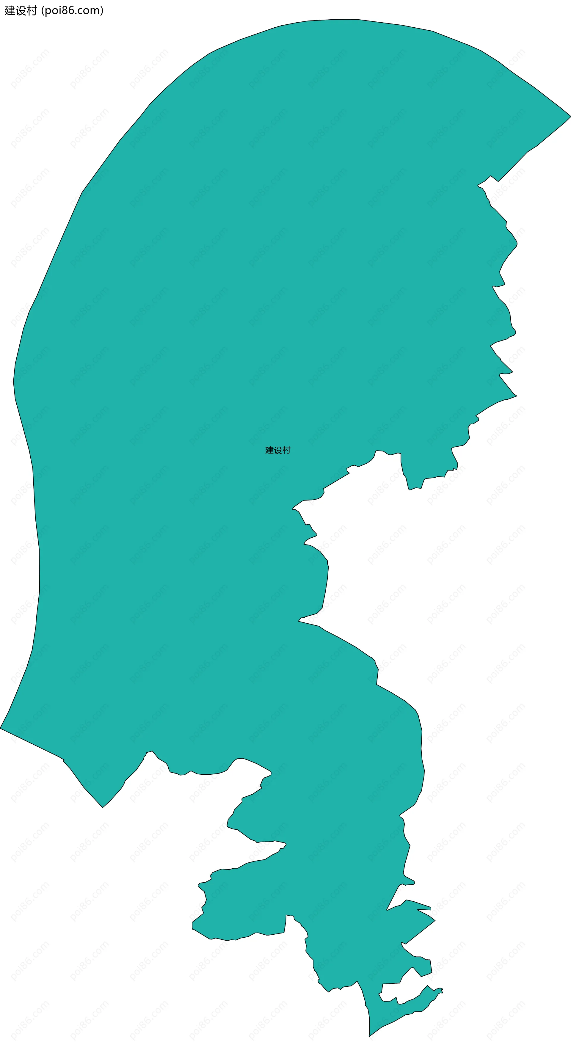 建设村边界地图