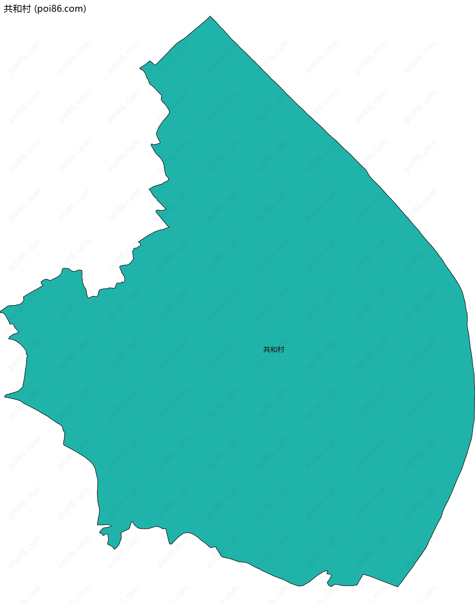 共和村边界地图