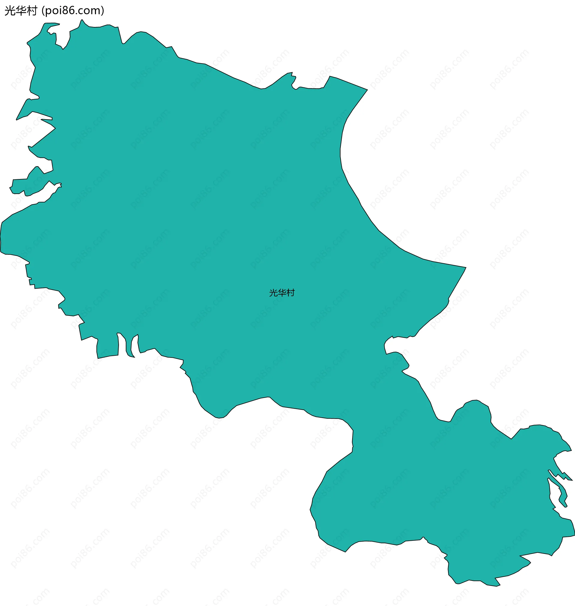 光华村边界地图
