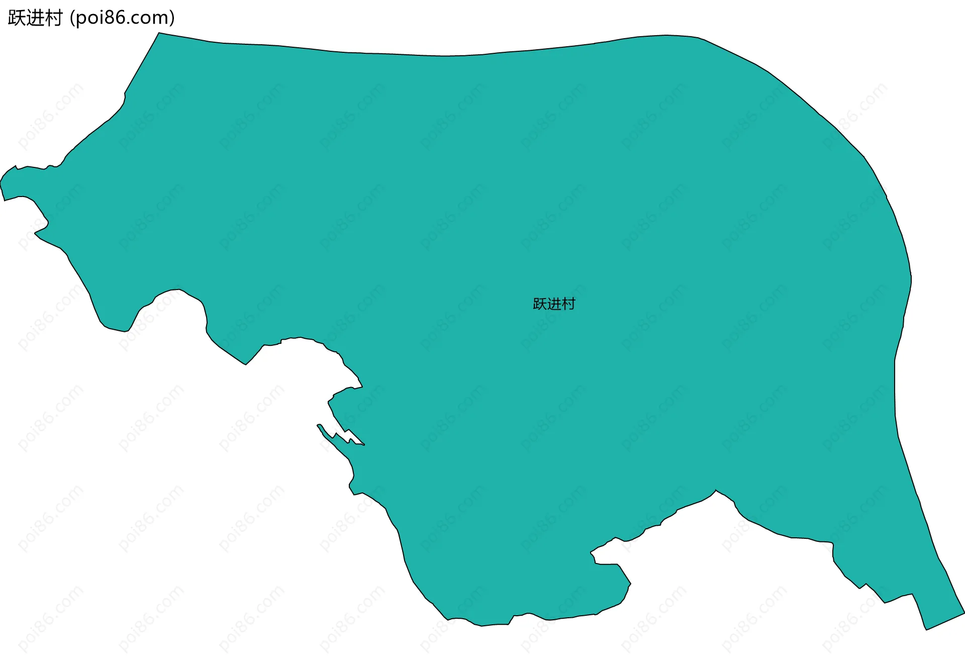 跃进村边界地图