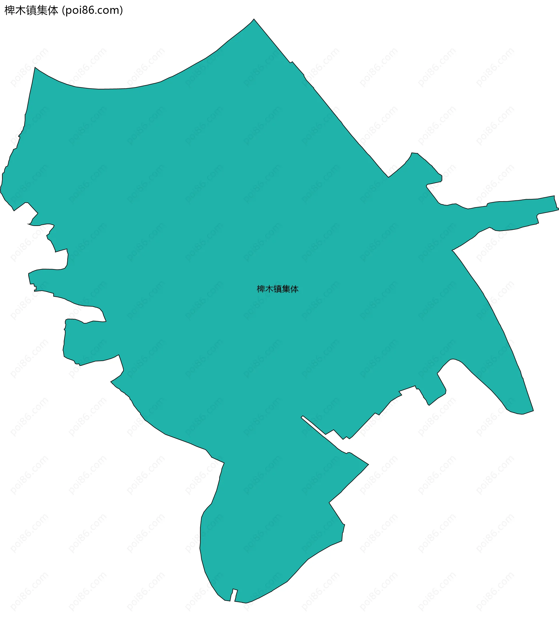 椑木镇集体边界地图