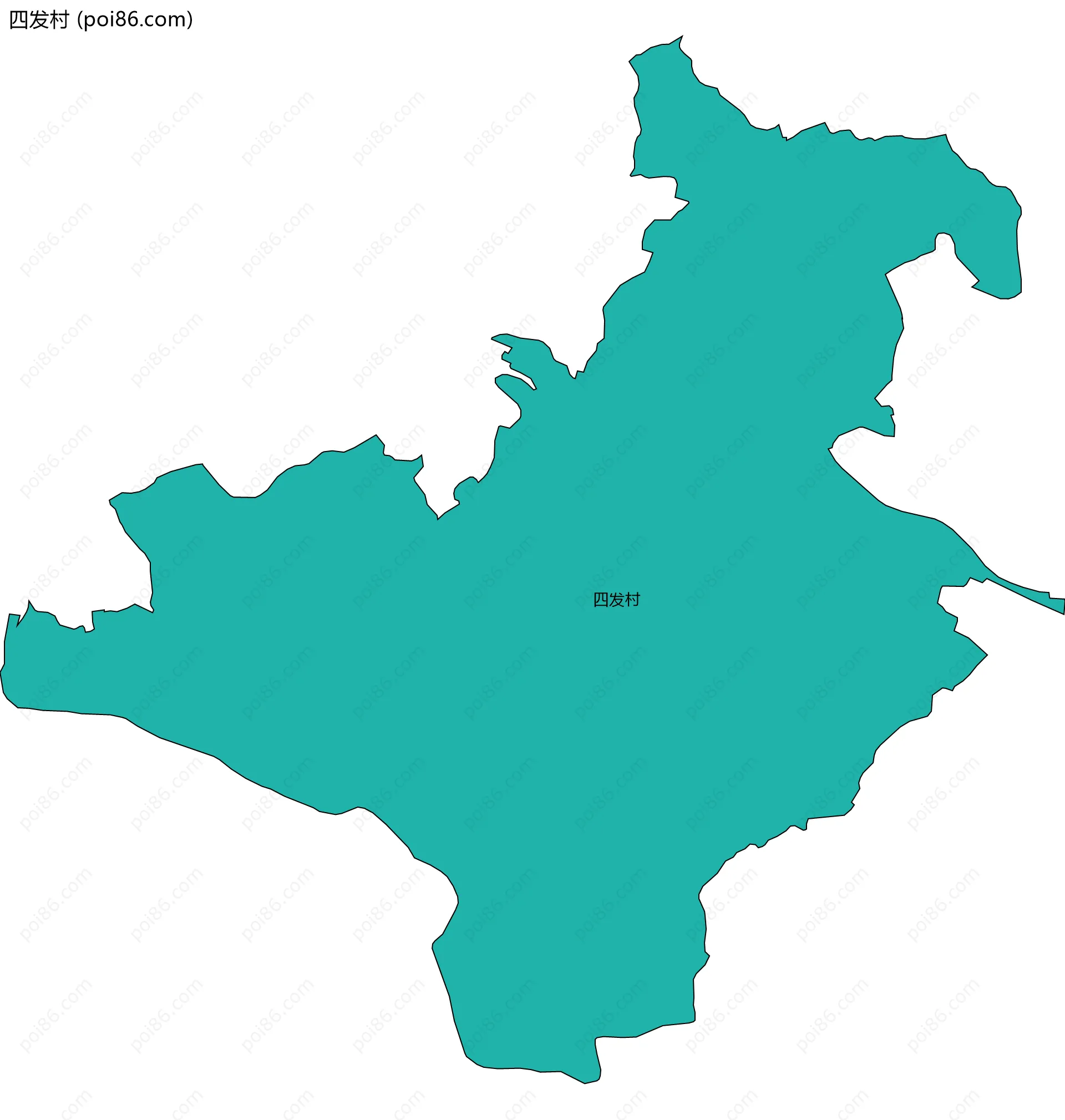 四发村边界地图