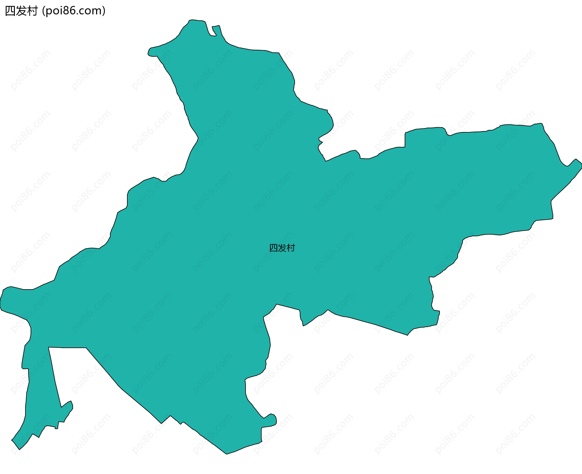 四发村边界地图