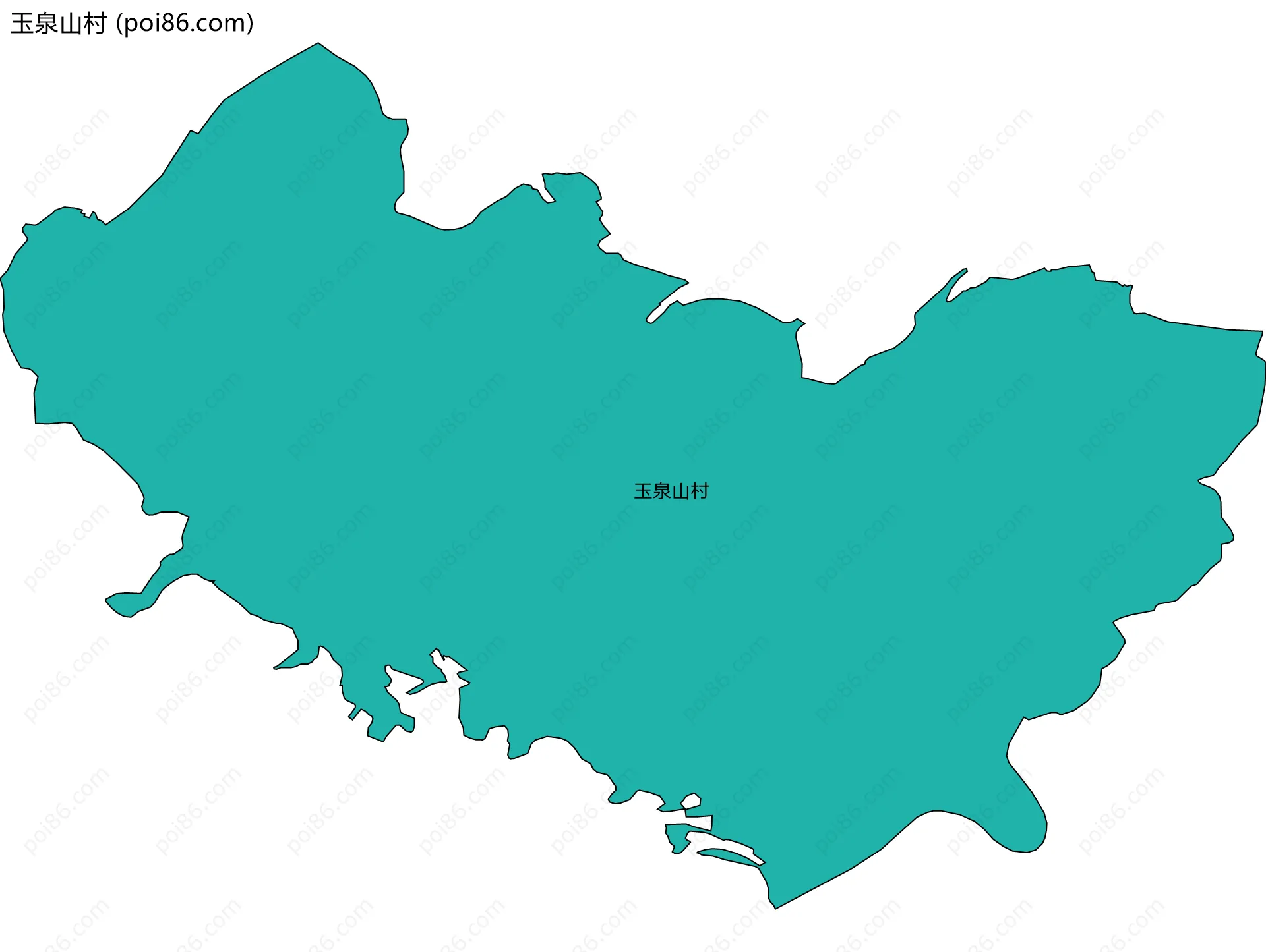玉泉山村边界地图