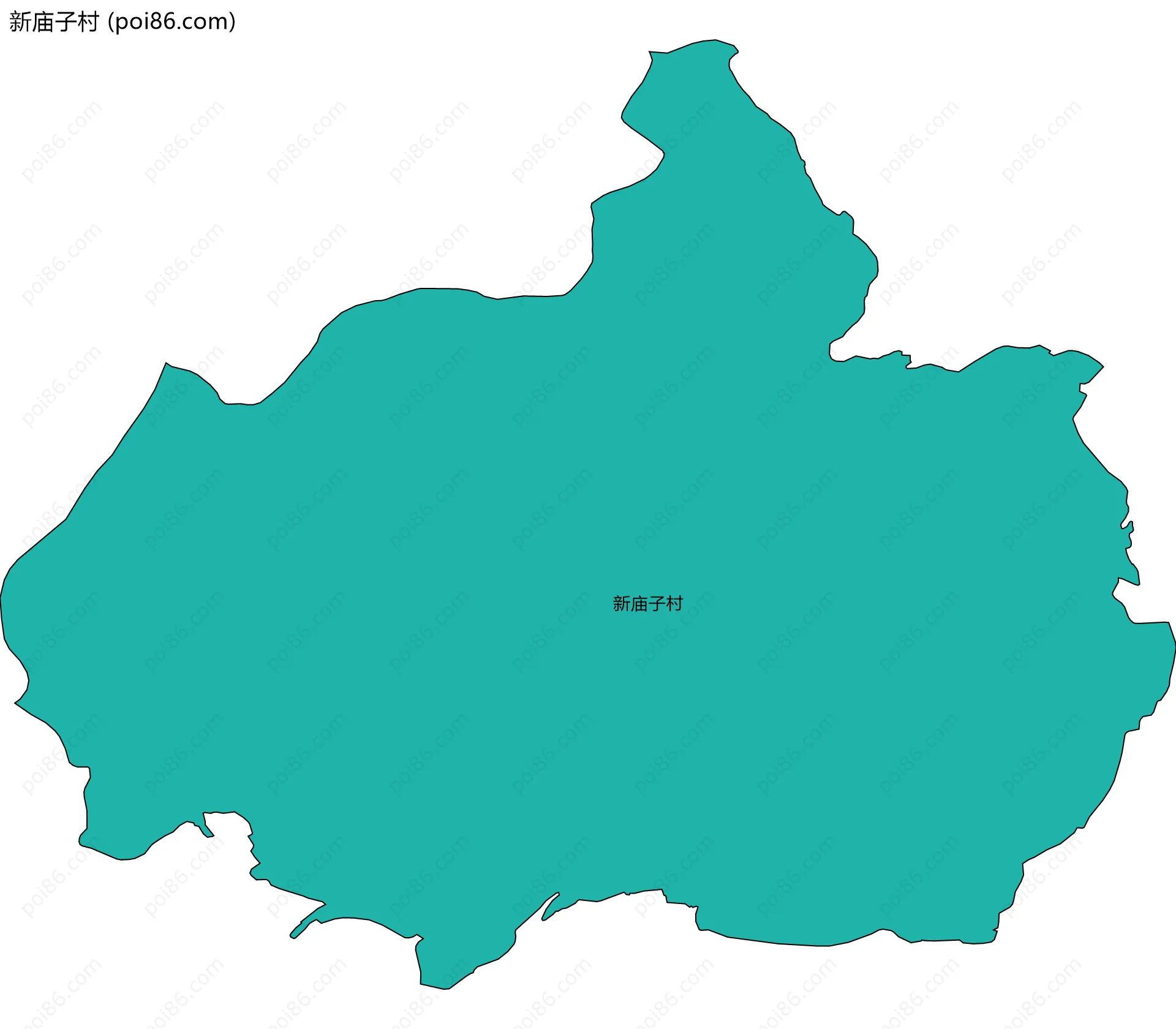 新庙子村边界地图