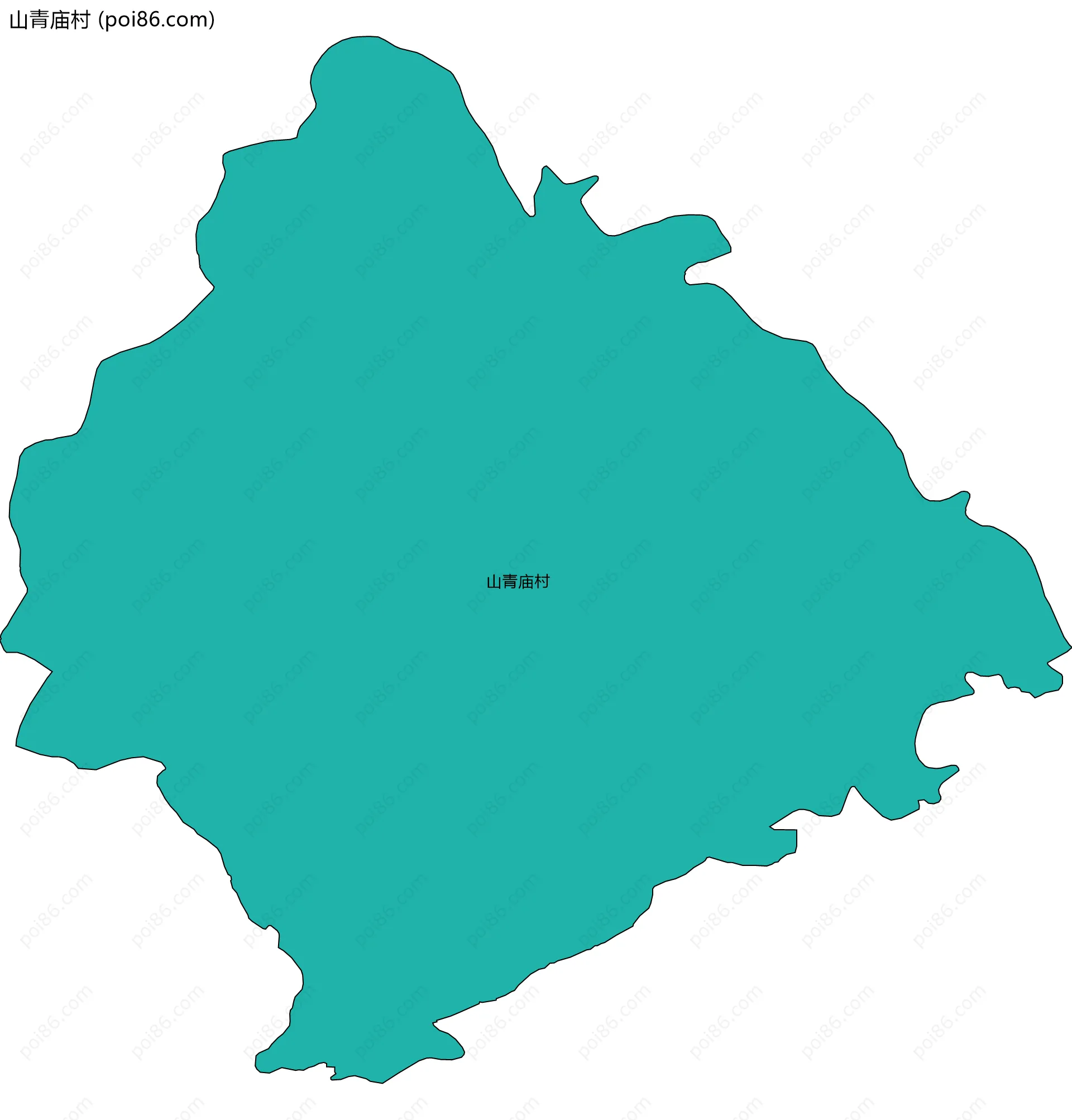 山青庙村边界地图