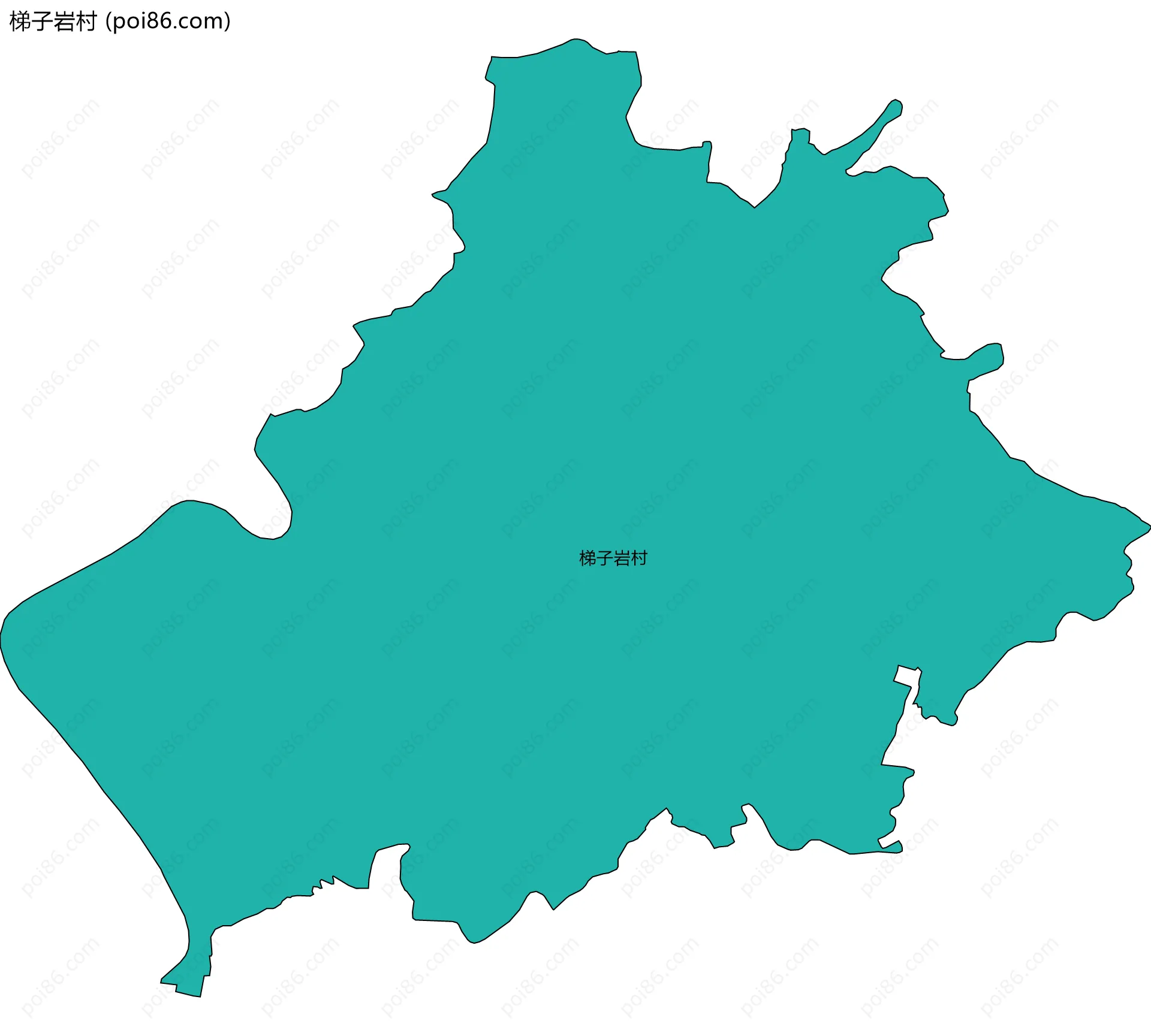 梯子岩村边界地图