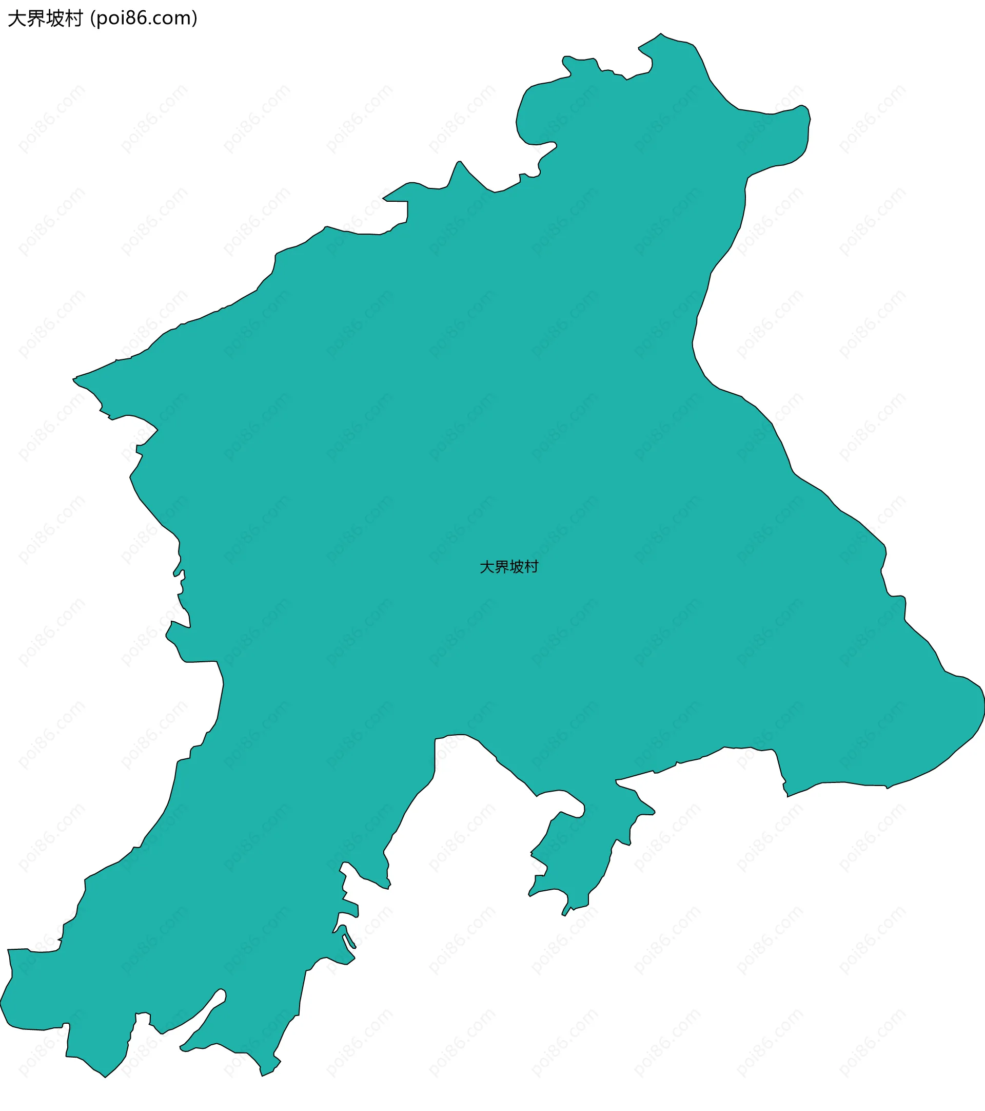 大界坡村边界地图