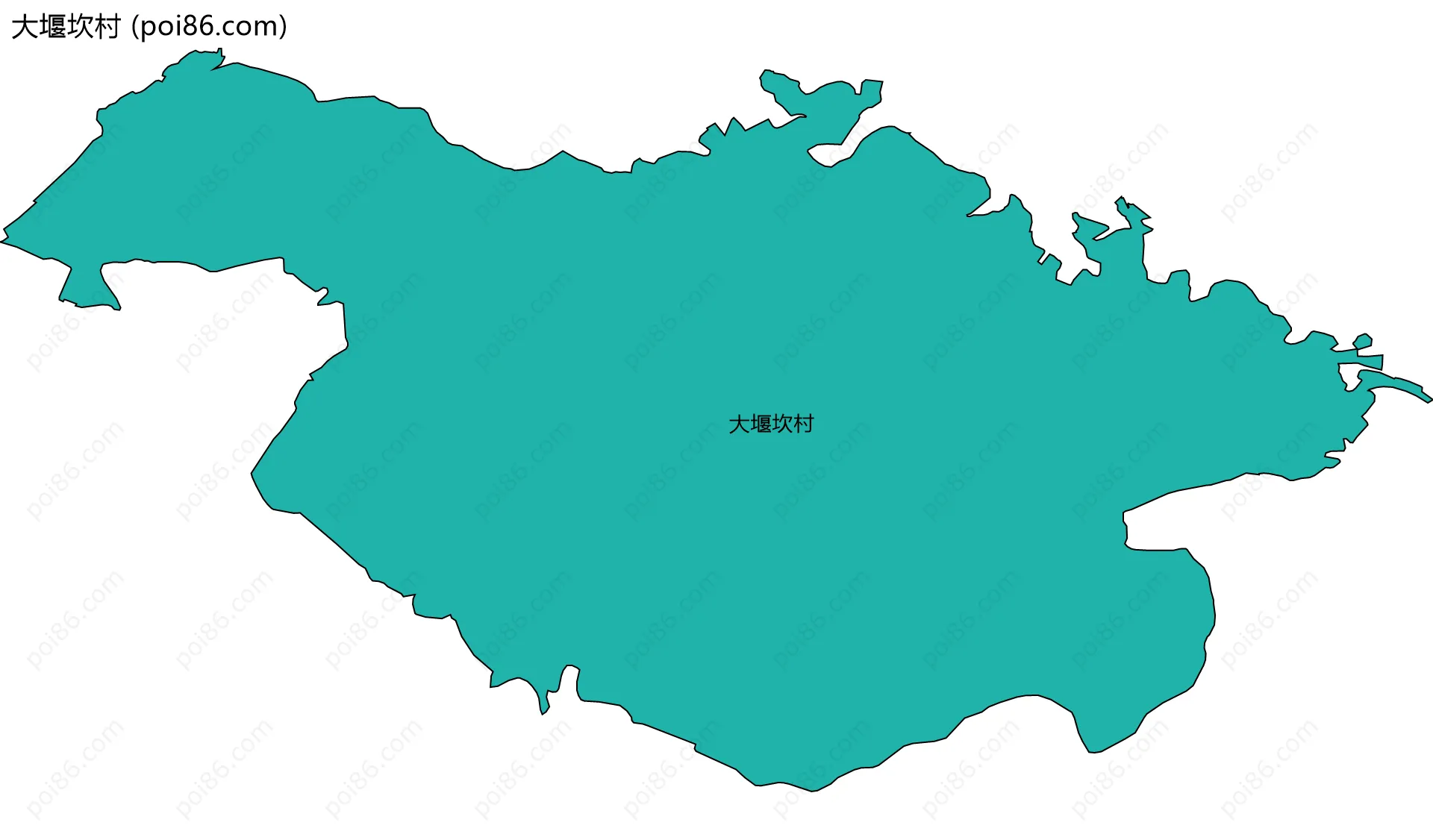 大堰坎村边界地图