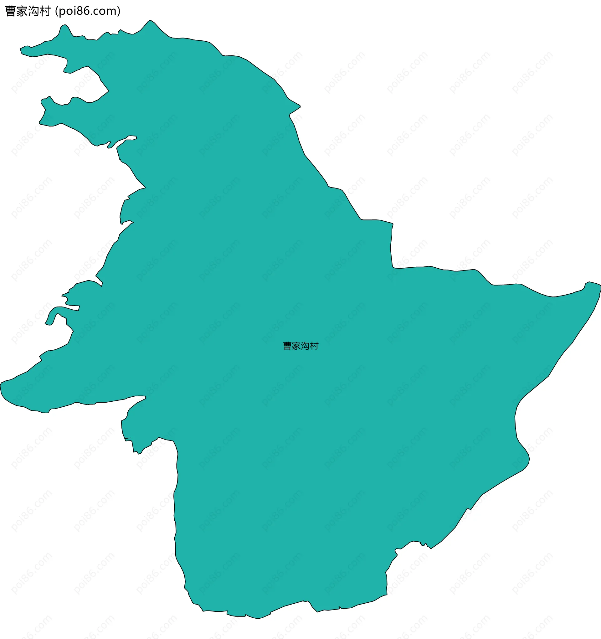 曹家沟村边界地图